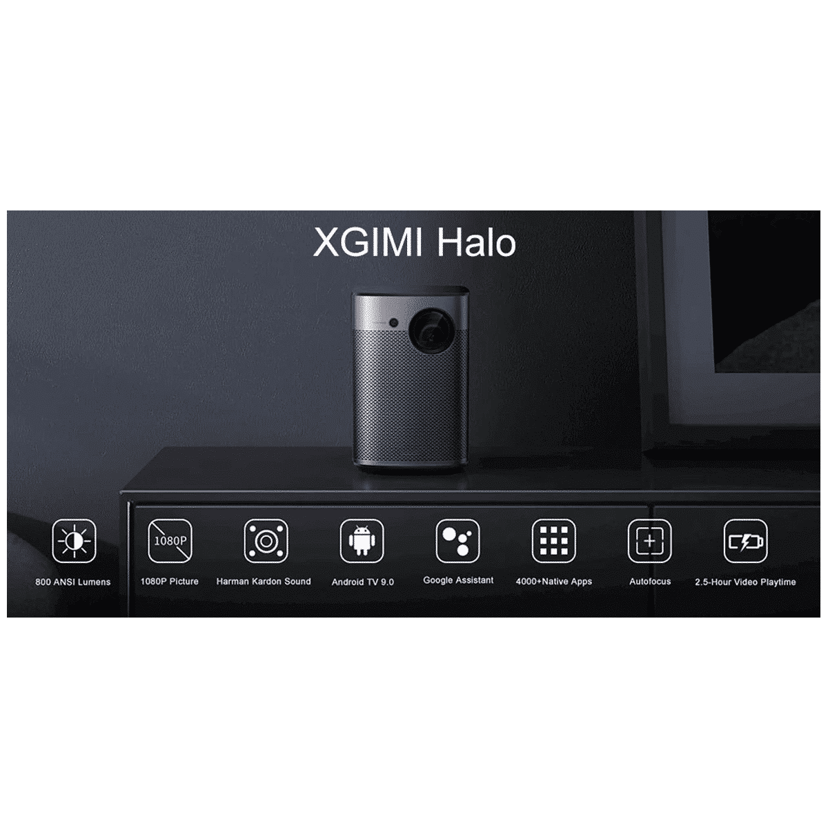 XGIMI Halo Full HD Android 9.0 DLP Smart Projector with Remote (1920 Lumens, Wi-Fi, Inbuilt OTT Apps, Silver) XGIMI Halo Full HD Android 9.0 DLP Smart Projector with Remote (1920 Lumens, Wi-Fi, Inbuilt OTT Apps, Silver)_8