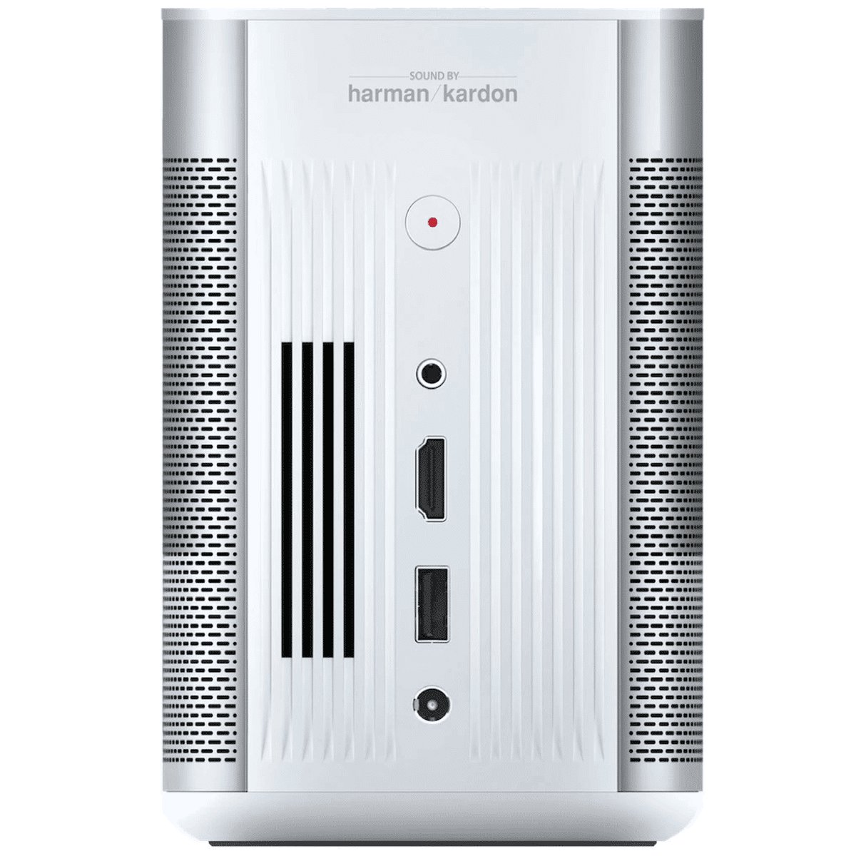 XGIMI MoGo Pro 1080p Smart Projector (DLP, 300 ANSI Lumens, Android TV 9.0 + Harman/Kardon Speakers, 30,000 Hours Lamp Life - Portable Projector with Google Assistant, White and Aluminium)_4