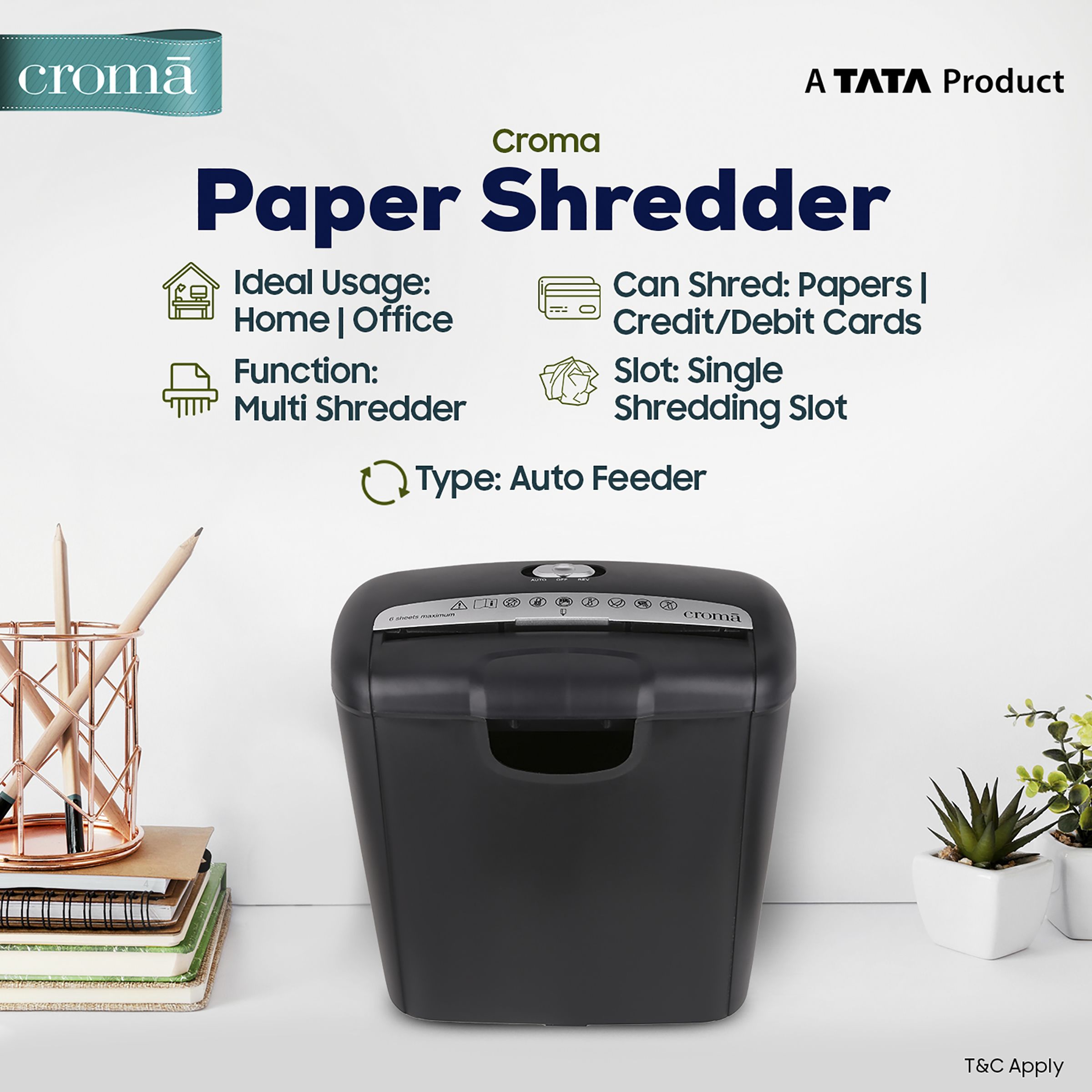 Croma Paper Shredder ( Black)_3