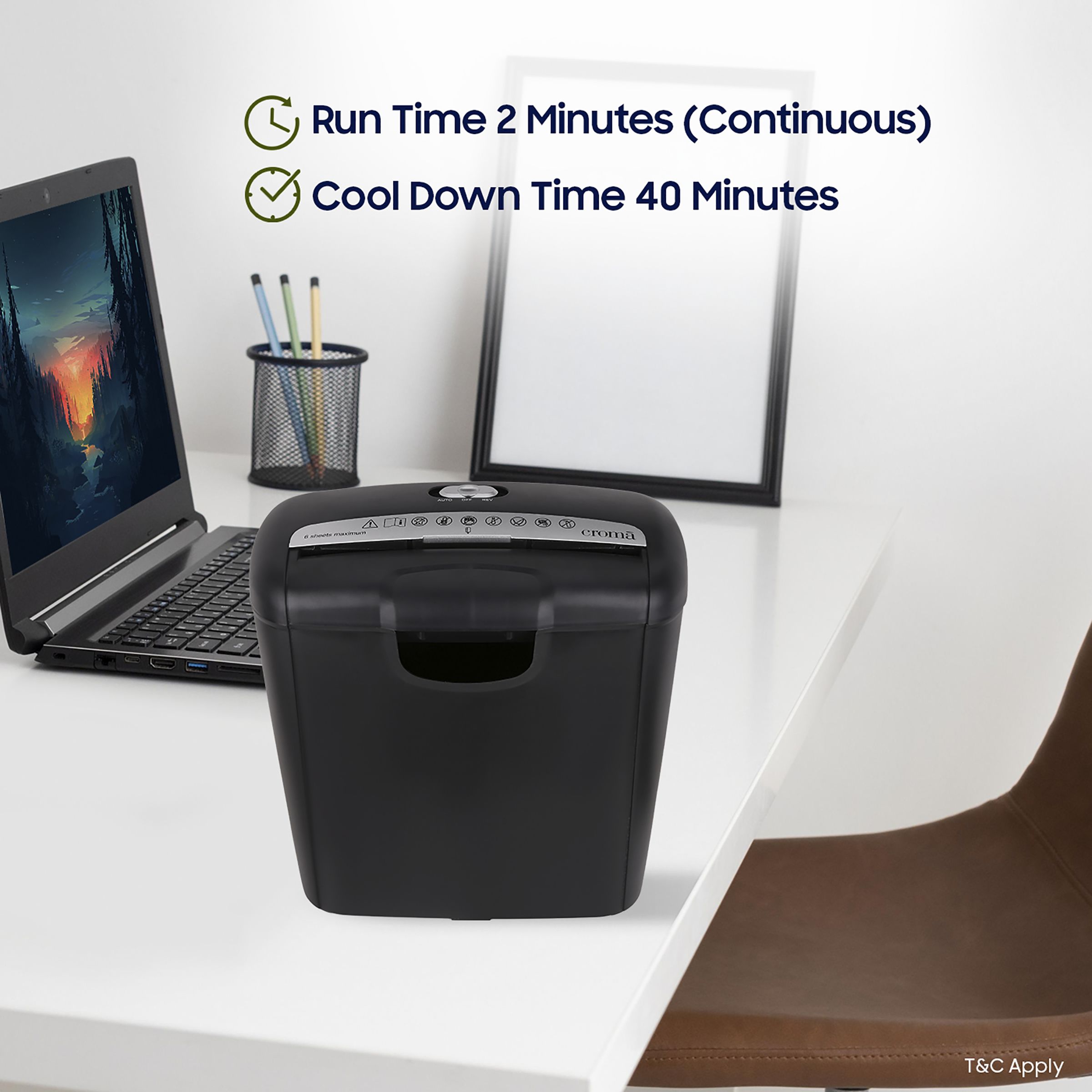 Croma Paper Shredder ( Black)_5