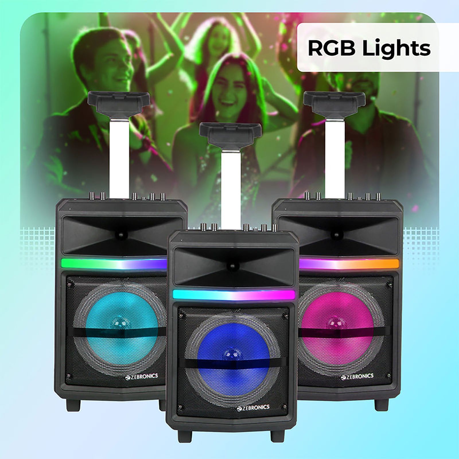 ZEBRONICS Zeb-Thump 100 28W Bluetooth Party Speaker with Mic (Built-in FM Radio, 2.1 Channel, Black) ZEBRONICS Zeb-Thump 100 28W Bluetooth Party Speaker with Mic (Built-in FM Radio, 2.1 Channel, Black)_8