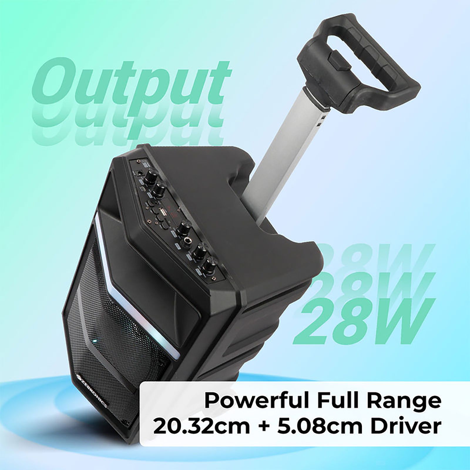 ZEBRONICS Zeb-Thump 100 28W Bluetooth Party Speaker with Mic (Built-in FM Radio, 2.1 Channel, Black) ZEBRONICS Zeb-Thump 100 28W Bluetooth Party Speaker with Mic (Built-in FM Radio, 2.1 Channel, Black)_10