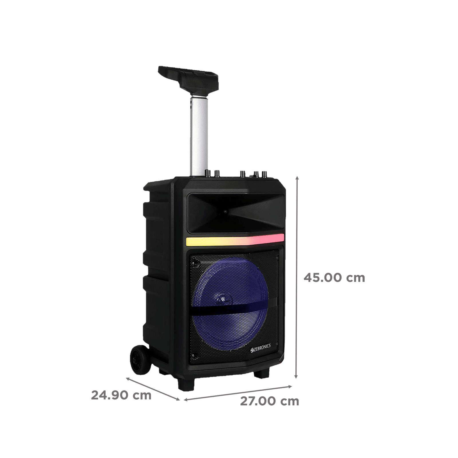 ZEBRONICS Zeb-Thump 100 28W Bluetooth Party Speaker with Mic (Built-in FM Radio, 2.1 Channel, Black) ZEBRONICS Zeb-Thump 100 28W Bluetooth Party Speaker with Mic (Built-in FM Radio, 2.1 Channel, Black)_3