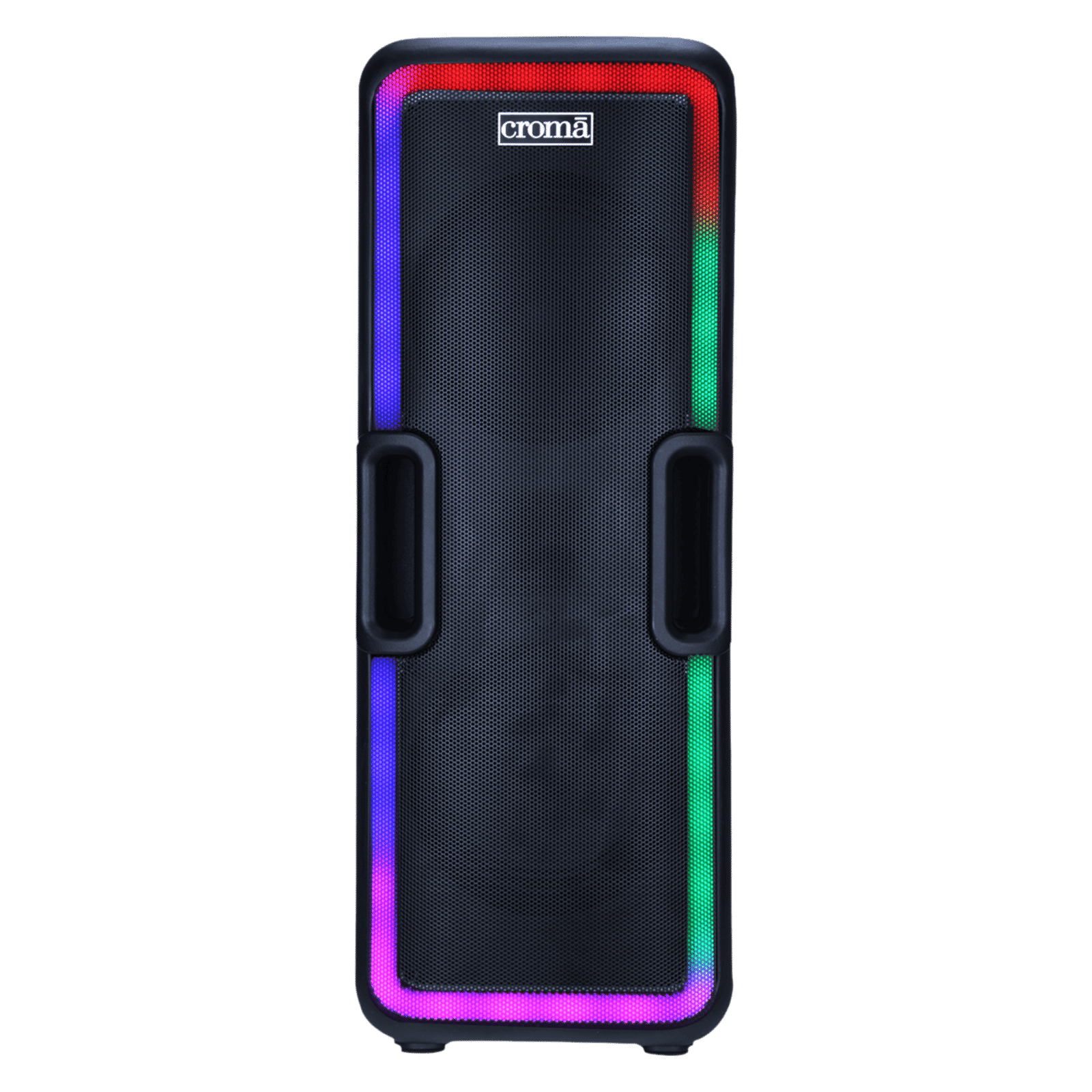 Croma 50W Bluetooth Party Speaker with Mic (Playtime upto 5H, LED Lights, Black)_1