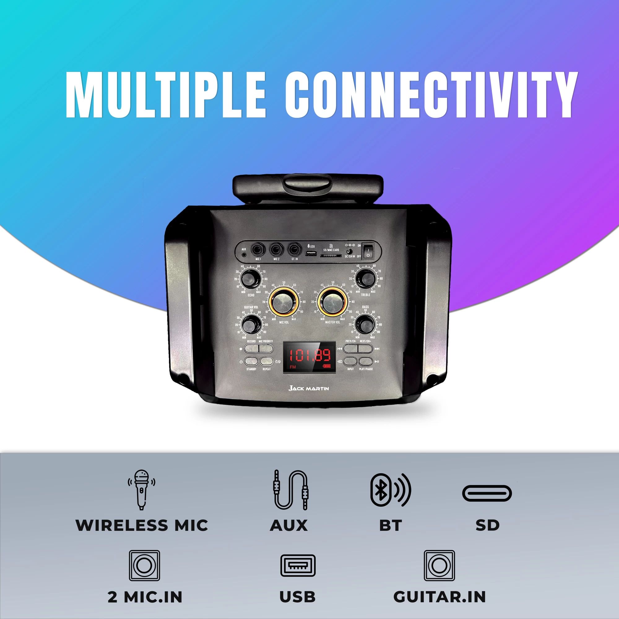 Jack Martin JM_UNPLUGGED 45W Bluetooth Speaker (Hi-Fi Optimum Sound Effect, Stereo Channel, Black) Jack Martin JM_UNPLUGGED 45W Bluetooth Speaker (Hi-Fi Optimum Sound Effect, Stereo Channel, Black)_3