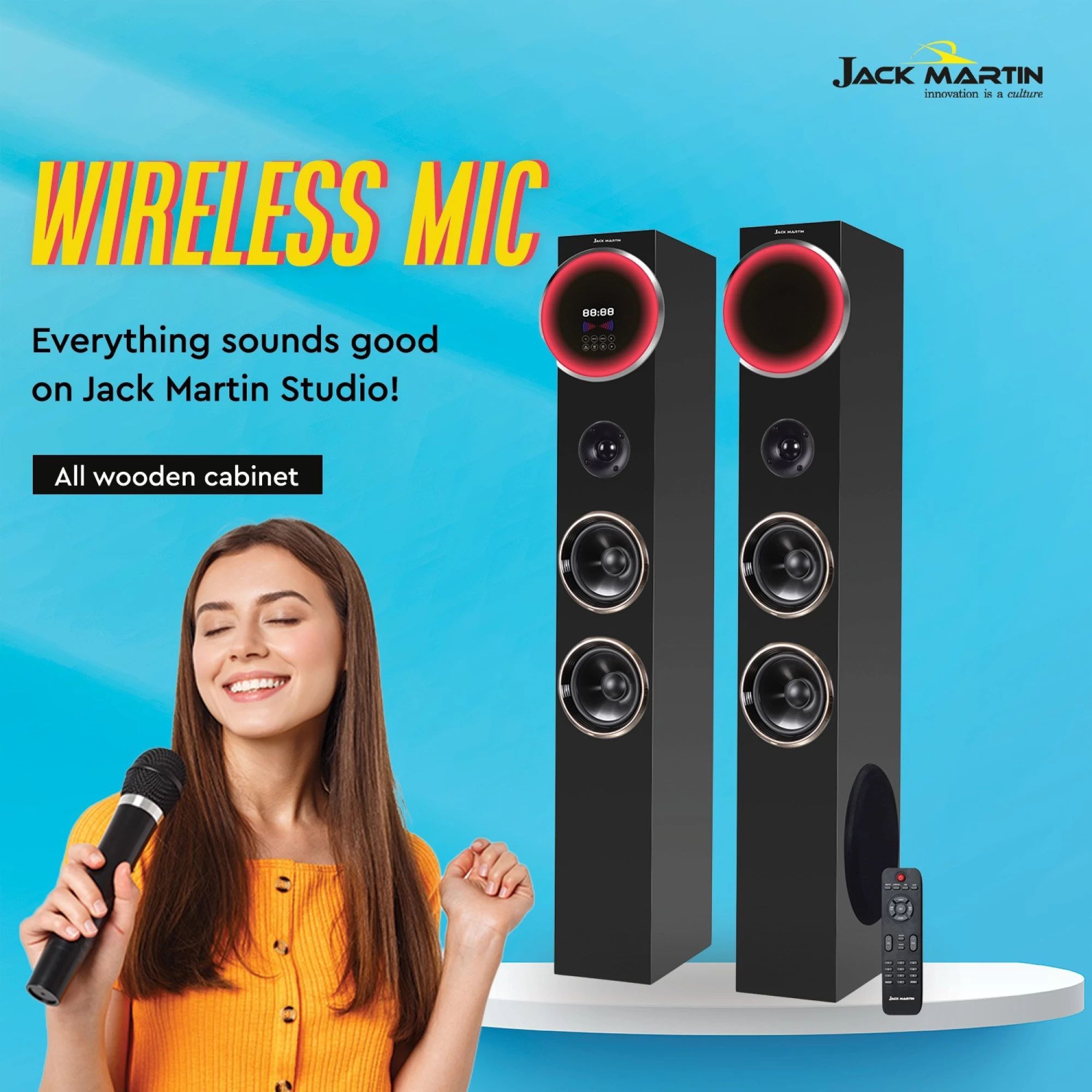 Jack Martin JM_STUDIO 200W Multimedia Speaker (Hi-Fi Optimum Sound Effect, Stereo Channel, Black)_5