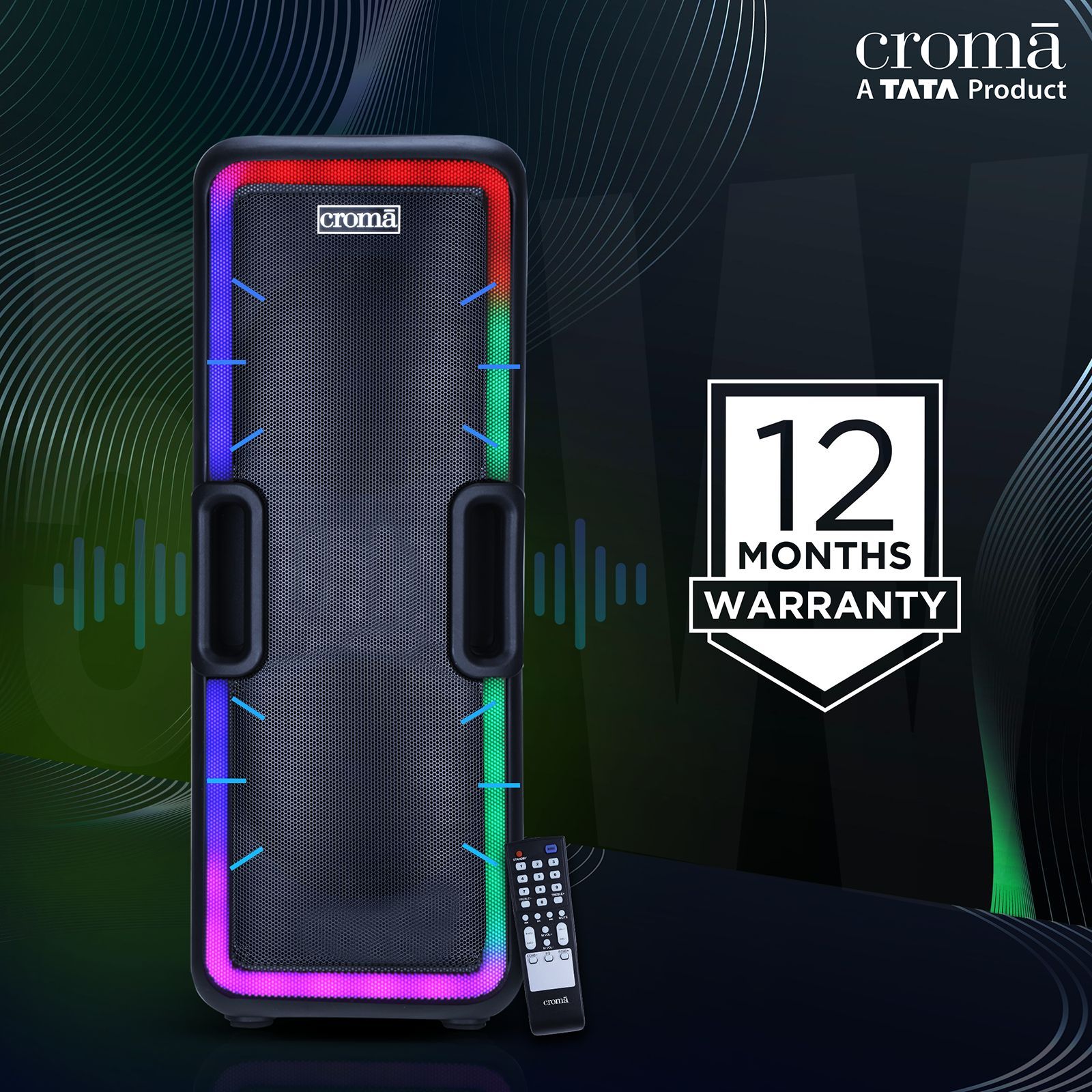 Croma 50W Bluetooth Party Speaker (Playtime Upto 5 Hours, Black)_11