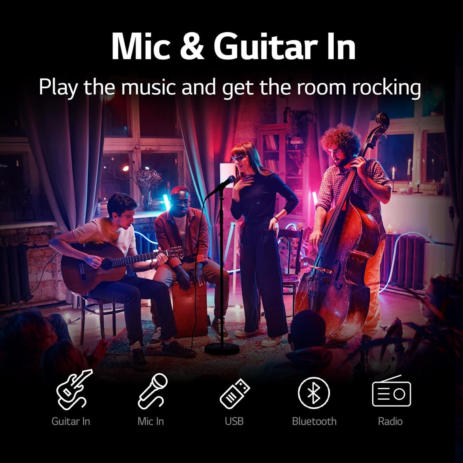 LG XBOOM RNC9 Bluetooth Party Speaker with Mic (Dolby Audio, Black) LG XBOOM RNC9 Bluetooth Party Speaker with Mic (Dolby Audio, Black)_16