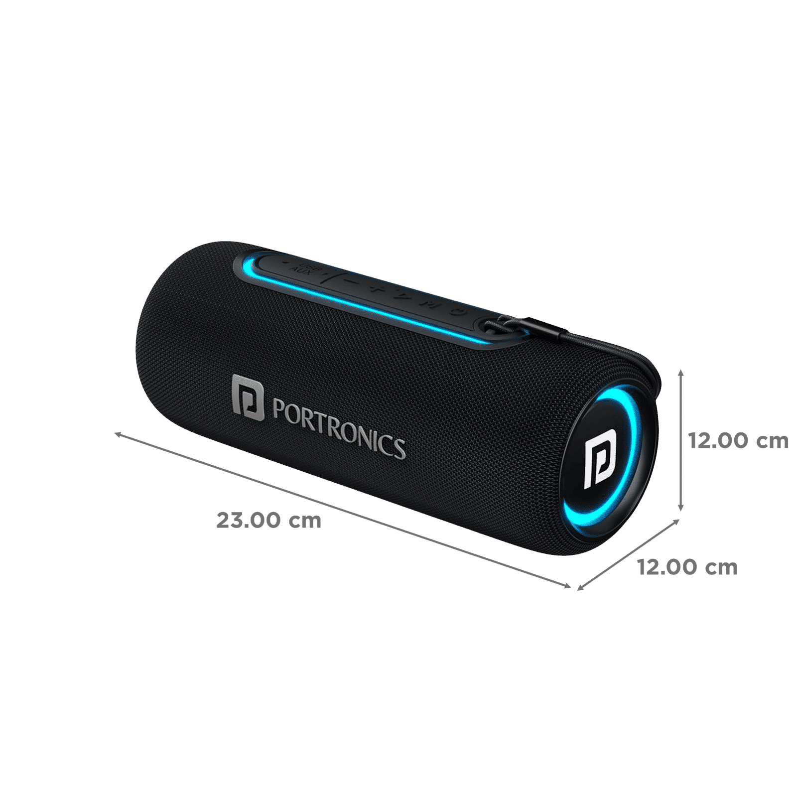 PORTRONICS Resound 2 15W Portable Bluetooth Speaker (IPX5 Water Resistant, 5 Hours Playtime, Black)_2