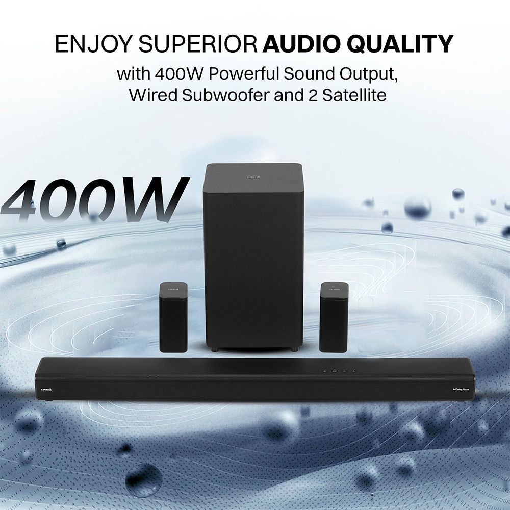 Croma 400W Bluetooth Soundbar with Remote (Dolby Audio, 5.1 Channel, Black) Croma 400W Bluetooth Soundbar with Remote (Dolby Audio, 5.1 Channel, Black)_17