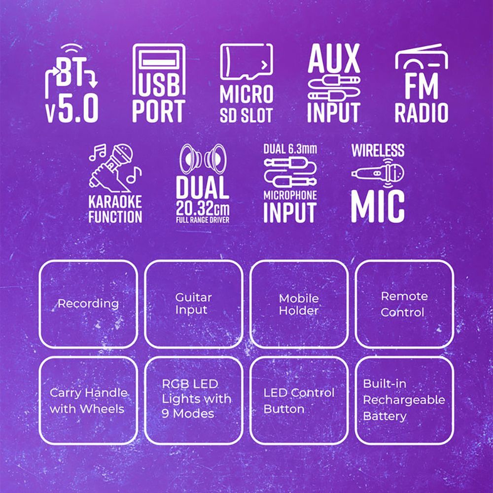 ZEBRONICS Zeb-Buddy 200 100W Bluetooth Party Speaker with Mic (7 Hours Playtime, Mono Channel, Black)_15