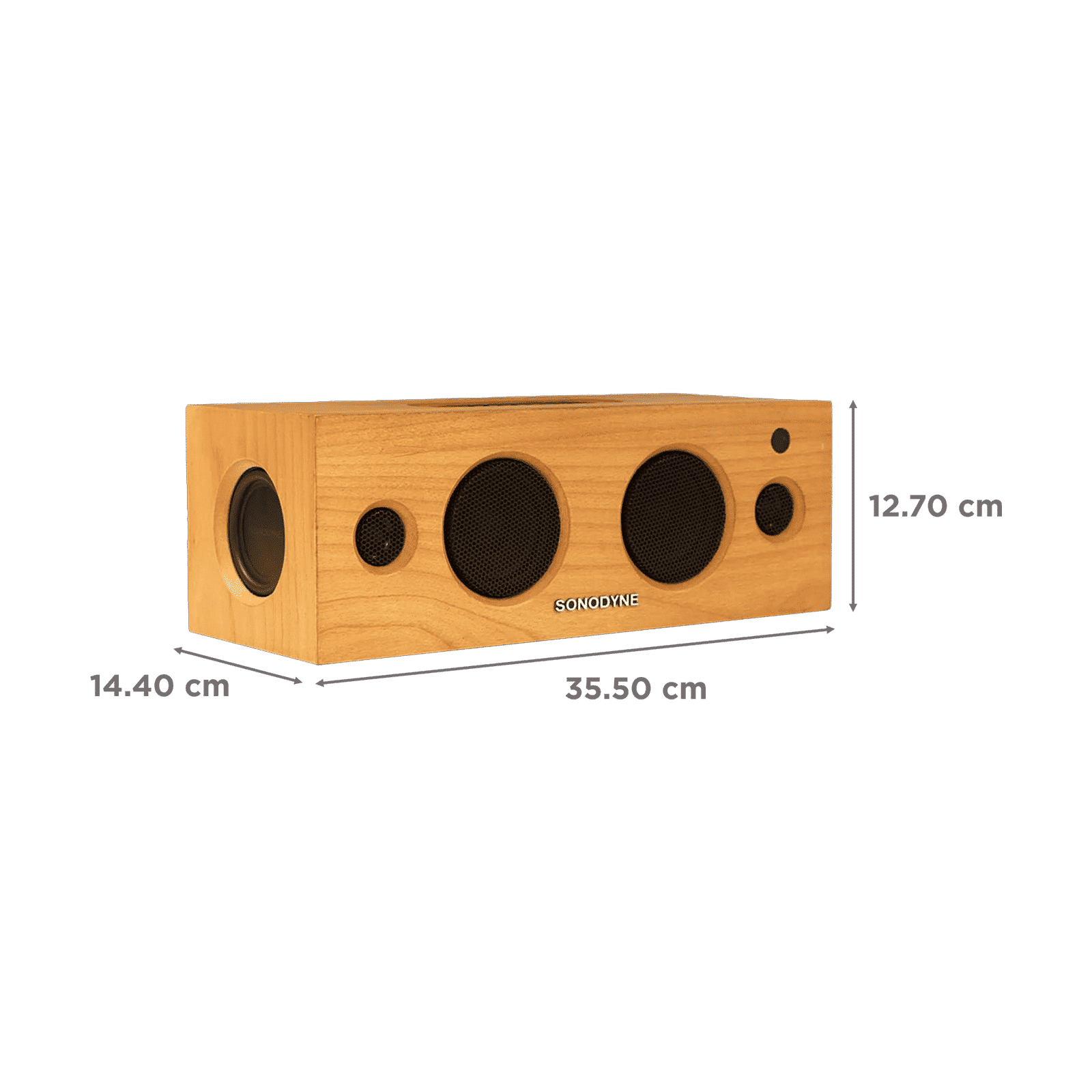 Sonodyne Alaap II 80W Bluetooth Speaker (Class D Amplifiers, Stereo Chanel, Wood)_2