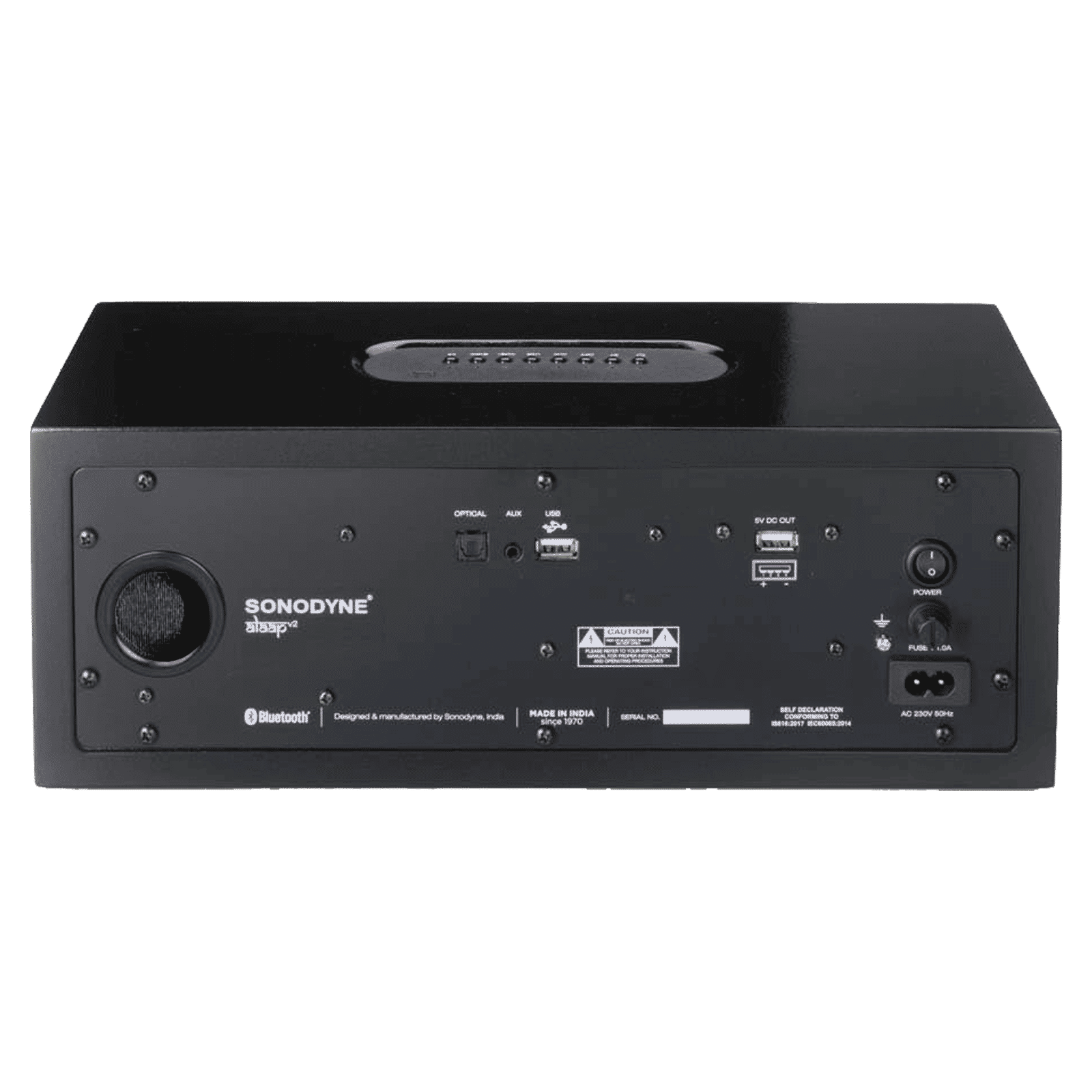 Sonodyne Alaap II 80W Bluetooth Speaker (Class D Amplifiers, Stereo Chanel, Black)_6