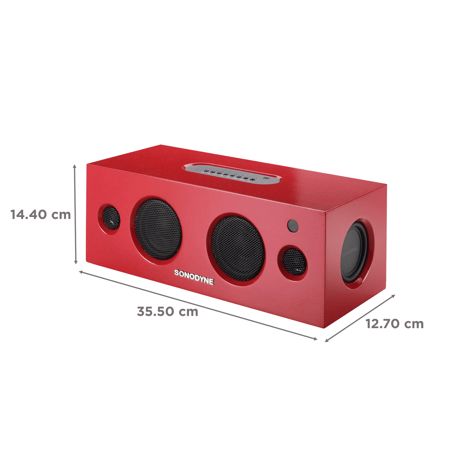 Sonodyne Alaap II 80W Bluetooth Speaker (Class D Amplifiers, Stereo Chanel, Red)_2