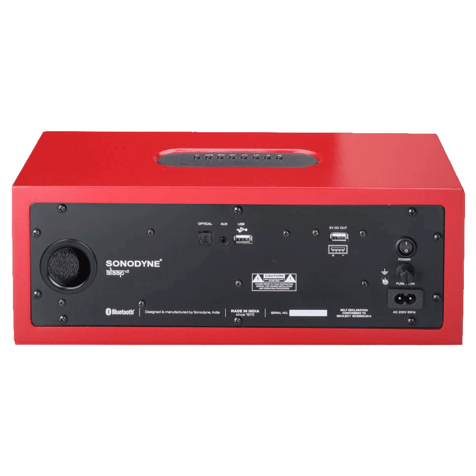 Sonodyne Alaap II 80W Bluetooth Speaker (Class D Amplifiers, Stereo Chanel, Red)_5