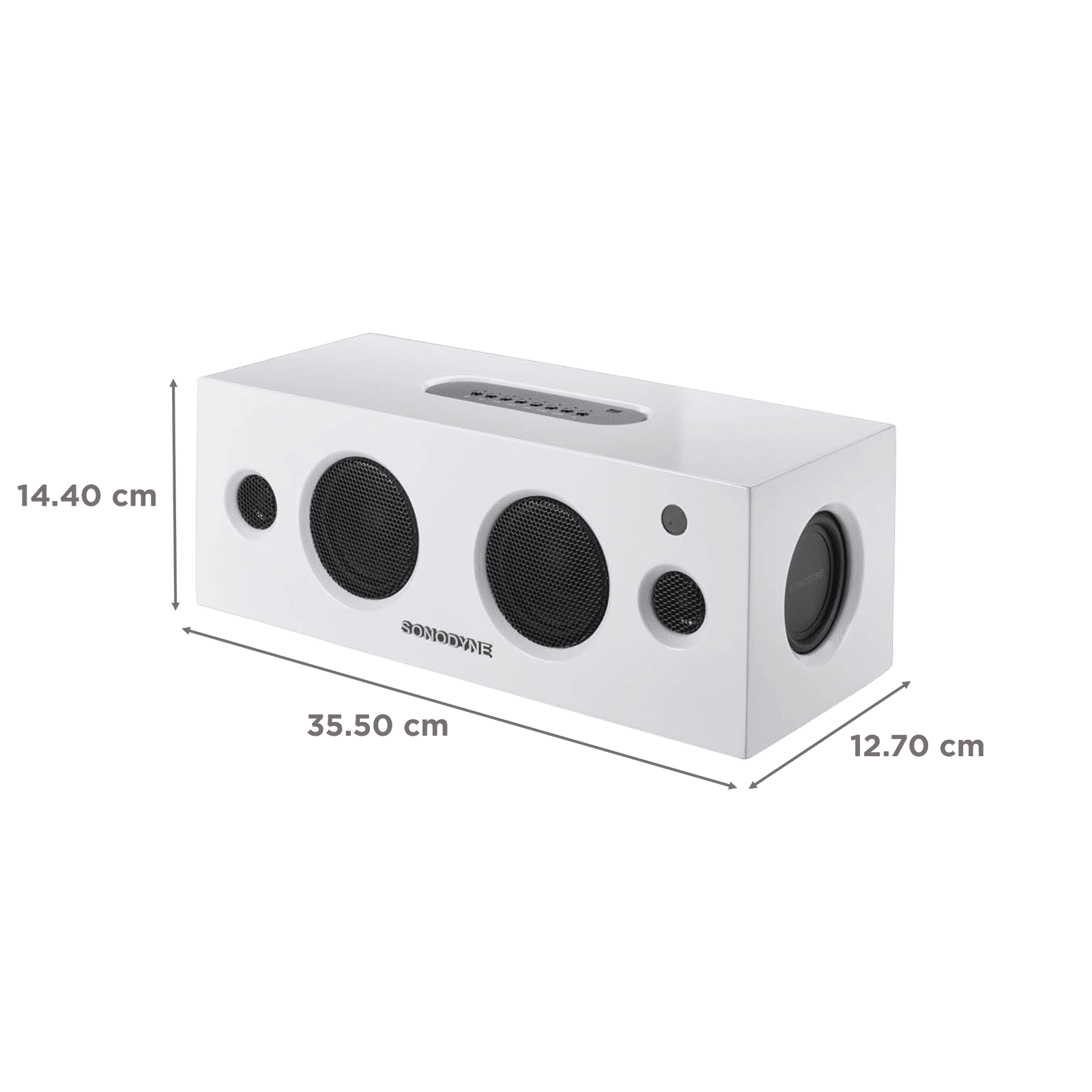 Sonodyne Alaap II 80W Bluetooth Speaker (Class D Amplifiers, Stereo Chanel, White)_2