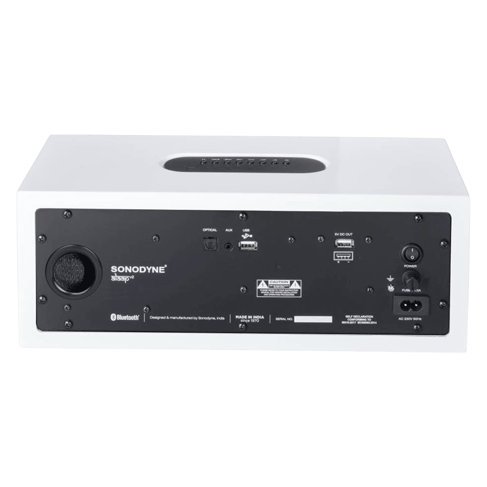 Sonodyne Alaap II 80W Bluetooth Speaker (Class D Amplifiers, Stereo Chanel, White)_5