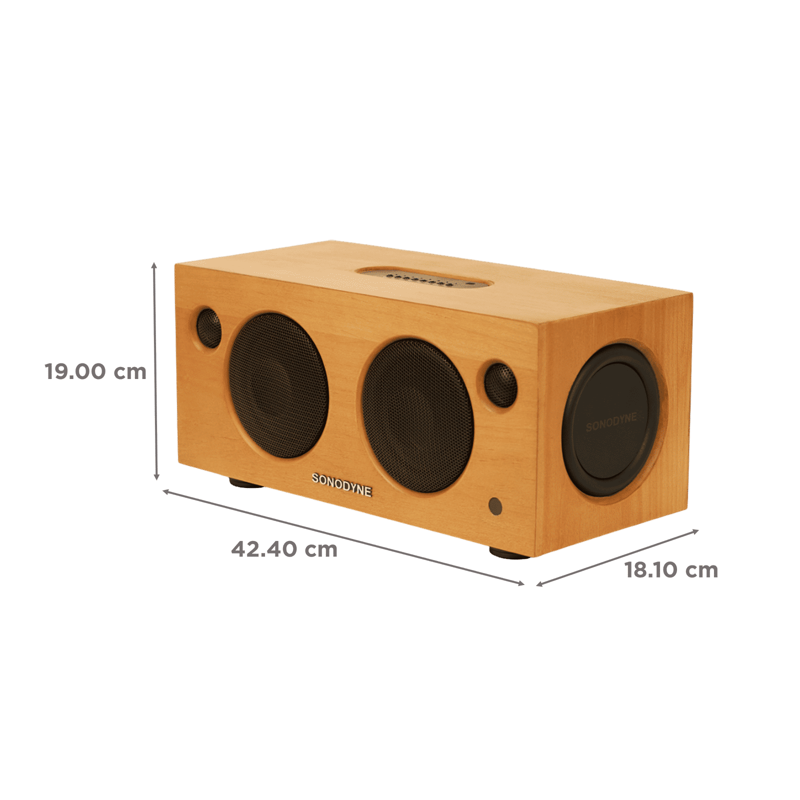 Sonodyne Malhar 180W Bluetooth Speaker (Class D Amplifiers, Stereo Chanel, Wood)_2