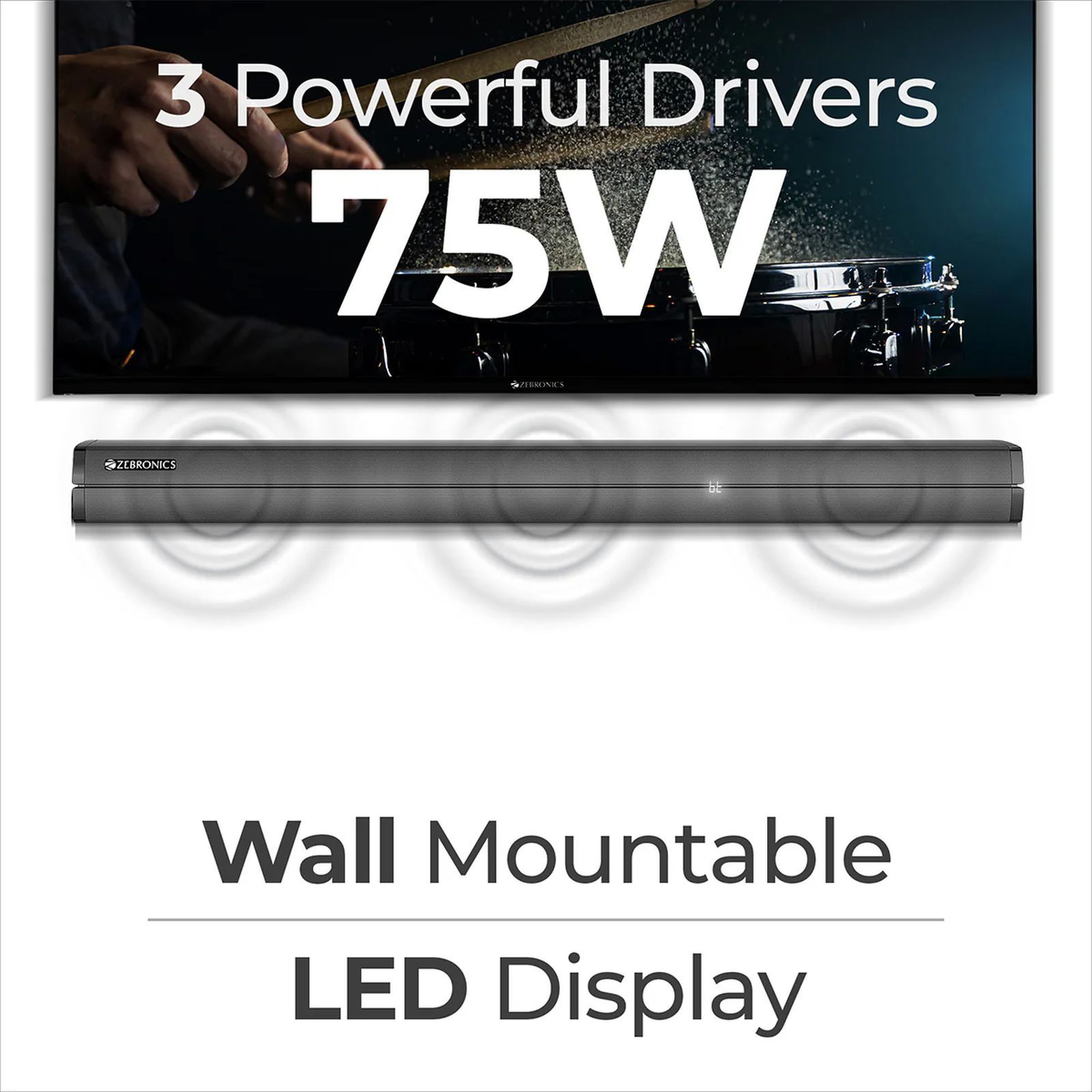 ZEBRONICS Zeb Juke Bar 7450 Pro 200W Bluetooth Soundbar with Remote (5.1 Channel, Black) ZEBRONICS Zeb Juke Bar 7450 Pro 200W Bluetooth Soundbar with Remote (5.1 Channel, Black)_5