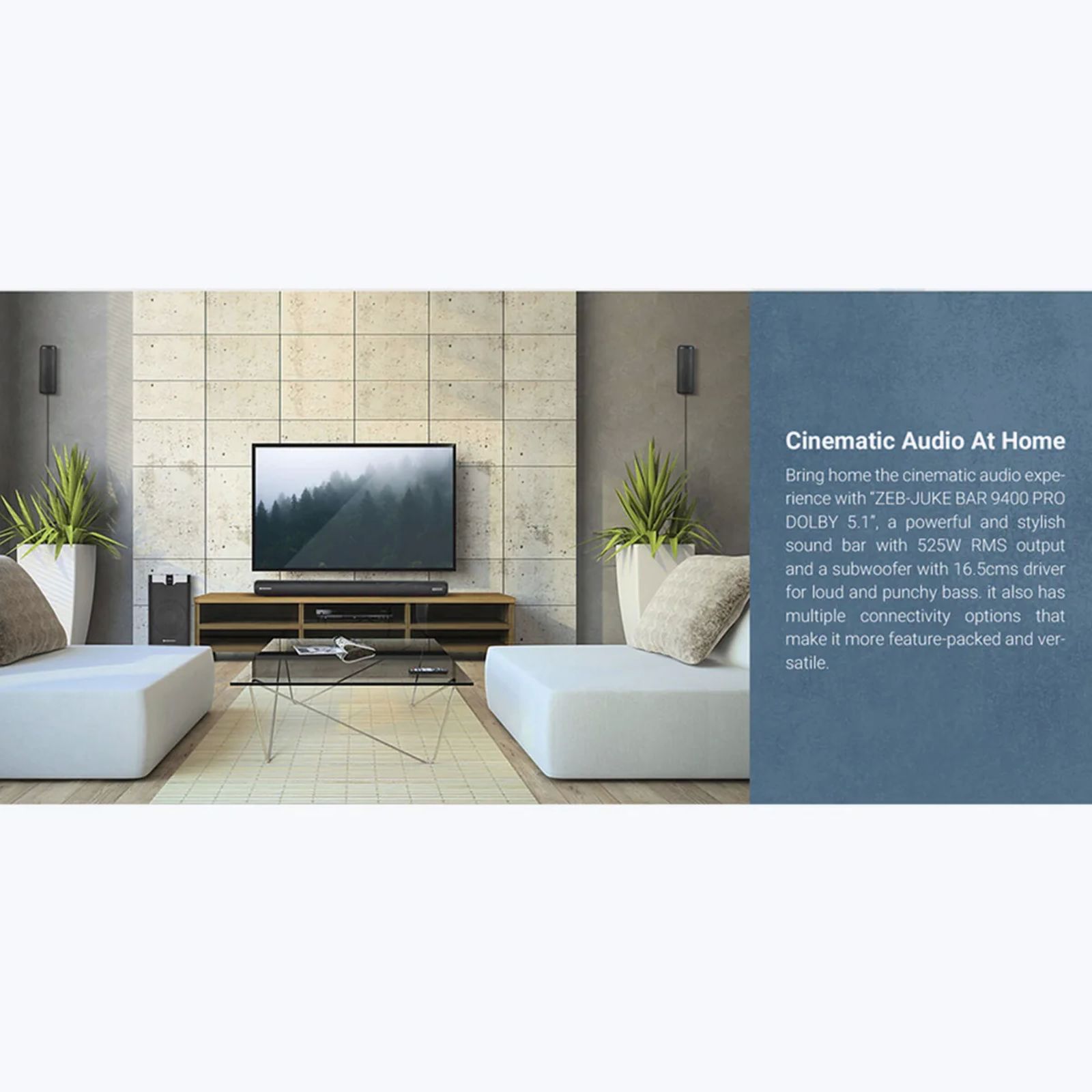 ZEBRONICS Zeb Juke Bar 9400 Pro 525W Bluetooth Soundbar with Remote (Dolby Digital Plus, 5.1 Channel, Black)_4