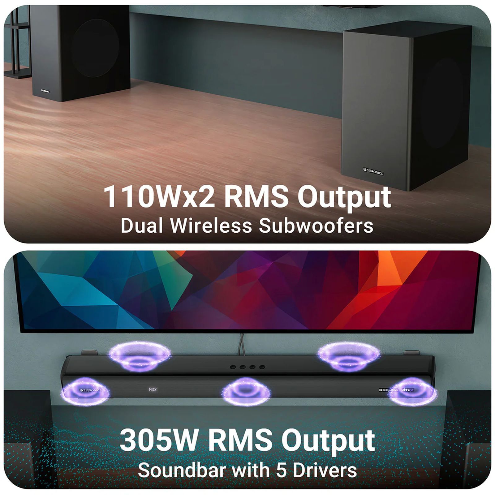 ZEBRONICS Zeb Juke bar 9900 725W Bluetooth Soundbar with Remote (Dolby Atmos, 5.2.4 Channel, Black)_7