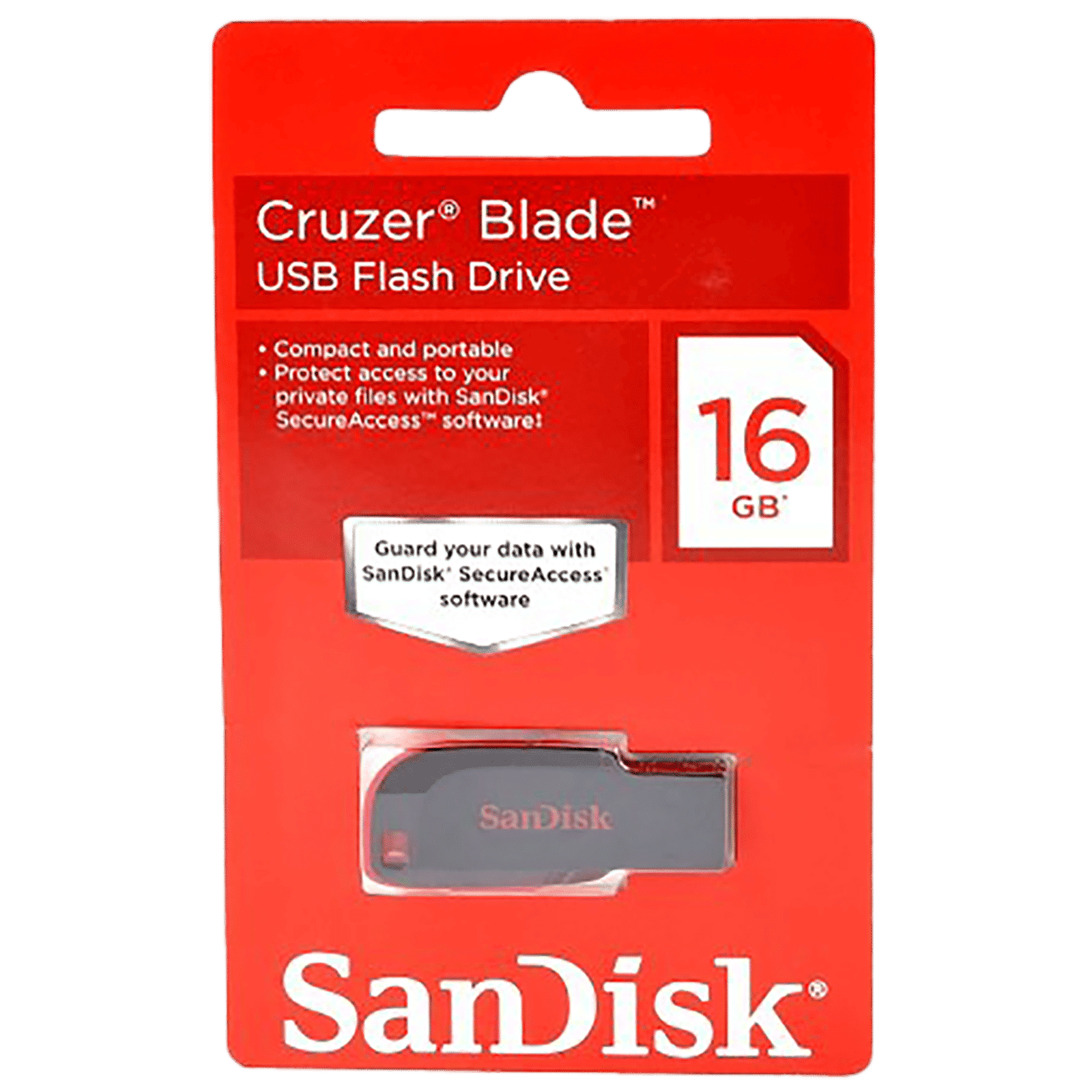 SanDisk Cruzer Blade 16GB USB (2.0) Pen Drive (Compact Design, Red)_6
