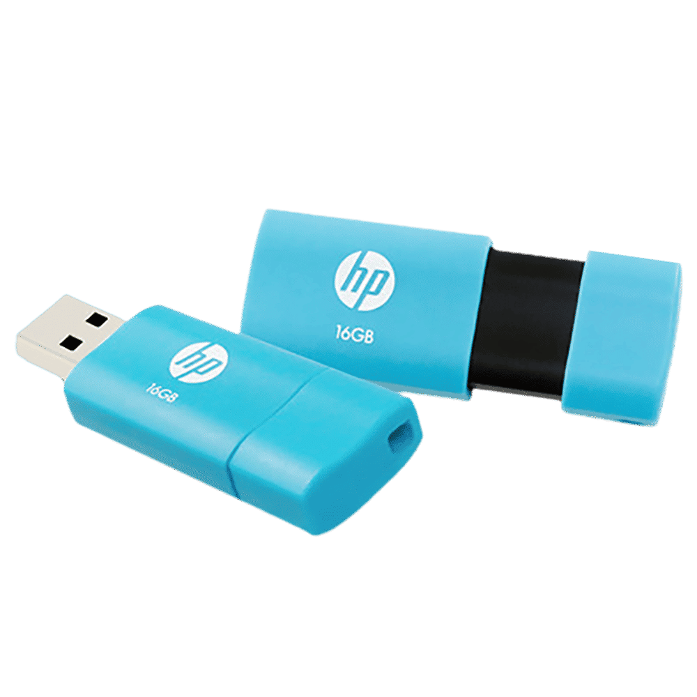 HP v152w 16GB USB (2.0) Pen Drive (Handy Sliding Lidless Design, Blue)_4