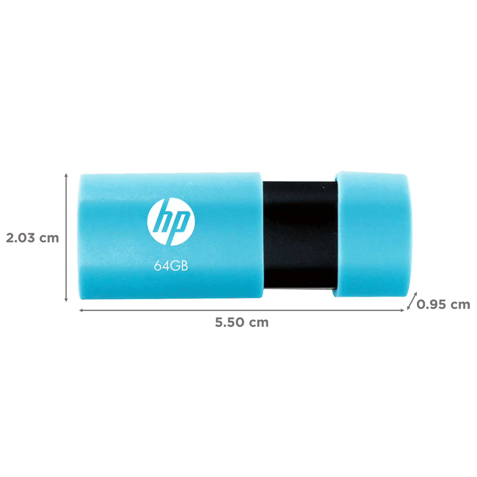 HP v152w 64GB USB (2.0) Pen Drive (Handy Sliding Lidless Design, Blue) HP v152w 64GB USB (2.0) Pen Drive (Handy Sliding Lidless Design, Blue)_2