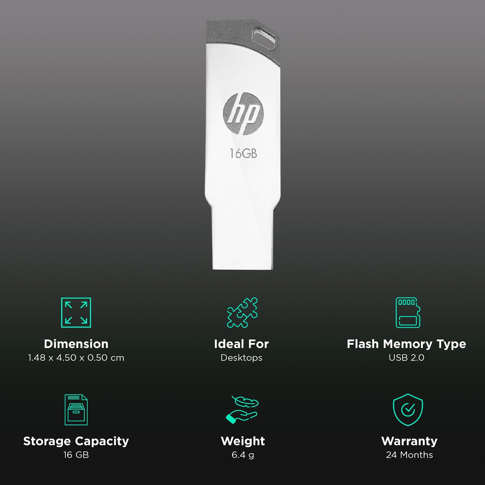 HP v236w 16GB USB (2.0) Pen Drive (Dust Proof, Silver) HP v236w 16GB USB (2.0) Pen Drive (Dust Proof, Silver)_3