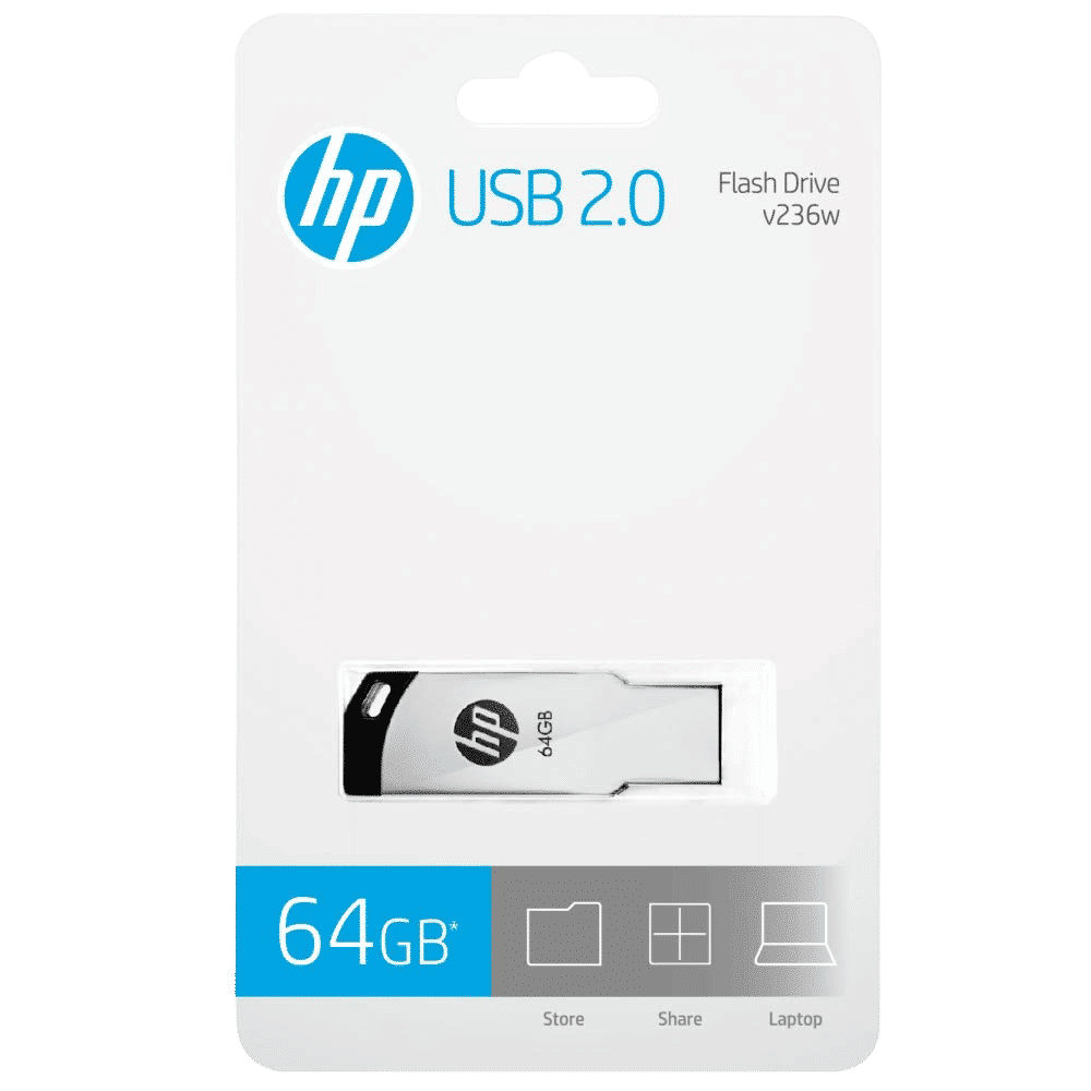 HP v236w 64GB USB (2.0) Pen Drive (Temperature Proof, Silver)_4