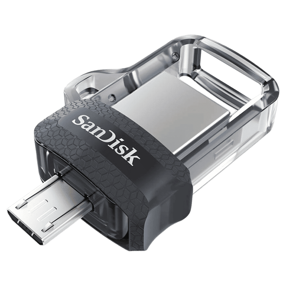 SanDisk Ultra Dual Drive m3.0 64GB Micro USB, USB (3.0) OTG Pen Drive (Retractable Design, Black & Gray) SanDisk Ultra Dual Drive m3.0 64GB Micro USB, USB (3.0) OTG Pen Drive (Retractable Design, Black & Gray)_1