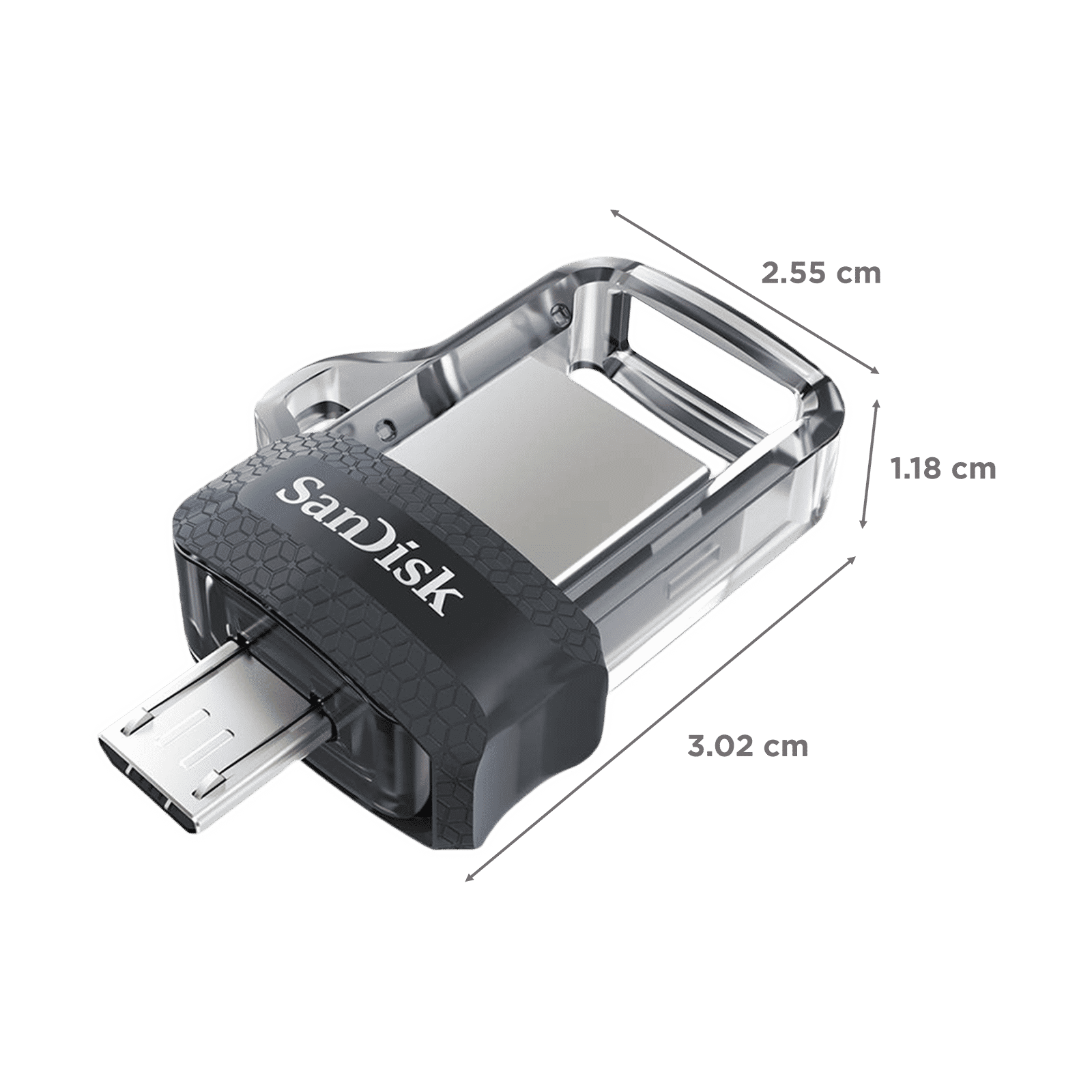 SanDisk Ultra Dual Drive m3.0 64GB Micro USB, USB (3.0) OTG Pen Drive (Retractable Design, Black & Gray) SanDisk Ultra Dual Drive m3.0 64GB Micro USB, USB (3.0) OTG Pen Drive (Retractable Design, Black & Gray)_2