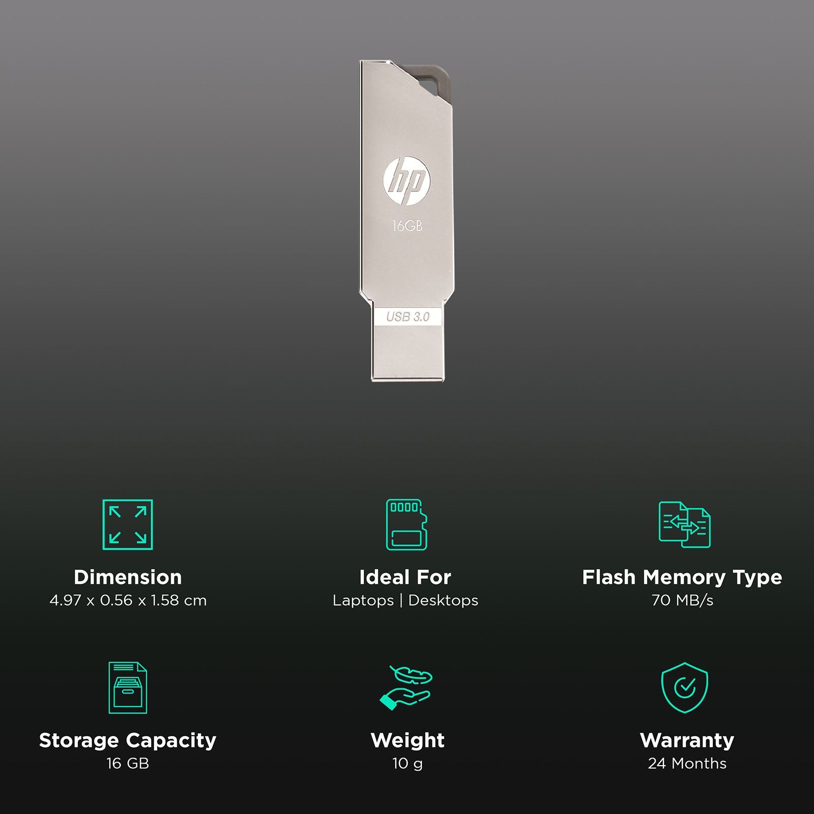 HP x740w 16GB USB (3.0) Pen Drive (Unique Body and Ultimate Companion, Silver)_3