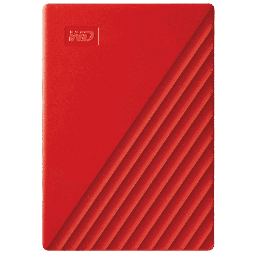Western Digital My Passport 2TB USB (3.2) Portable Hard Disk Drive (Automatic Backup, Red)_1