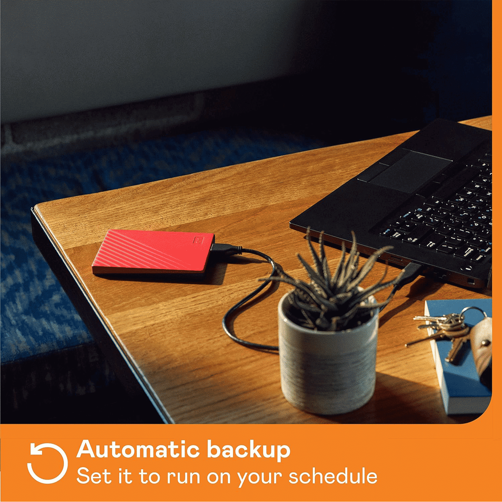 Western Digital My Passport 2TB USB (3.2) Portable Hard Disk Drive (Automatic Backup, Red)_10