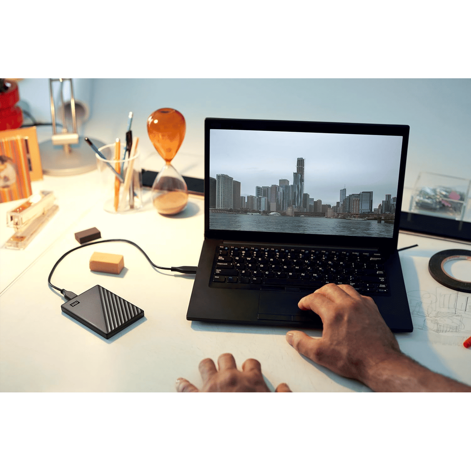 WD My Passport 1TB USB (3.2) Portable Hard Disk Drive (Slim Durable Design, Black)_8