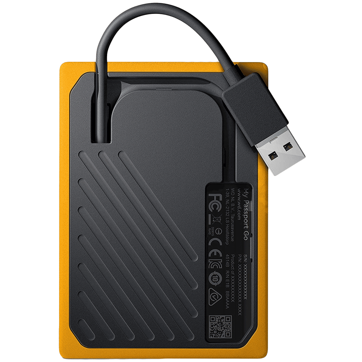 Western Digital My Passport Go 500GB USB 3.0 Solid State Drive (Compact and Integrated, WDBMCG5000ABT-WESN, Black/Amber Trim) Western Digital My Passport Go 500GB USB 3.0 Solid State Drive (Compact and Integrated, WDBMCG5000ABT-WESN, Black/Amber Trim)_8