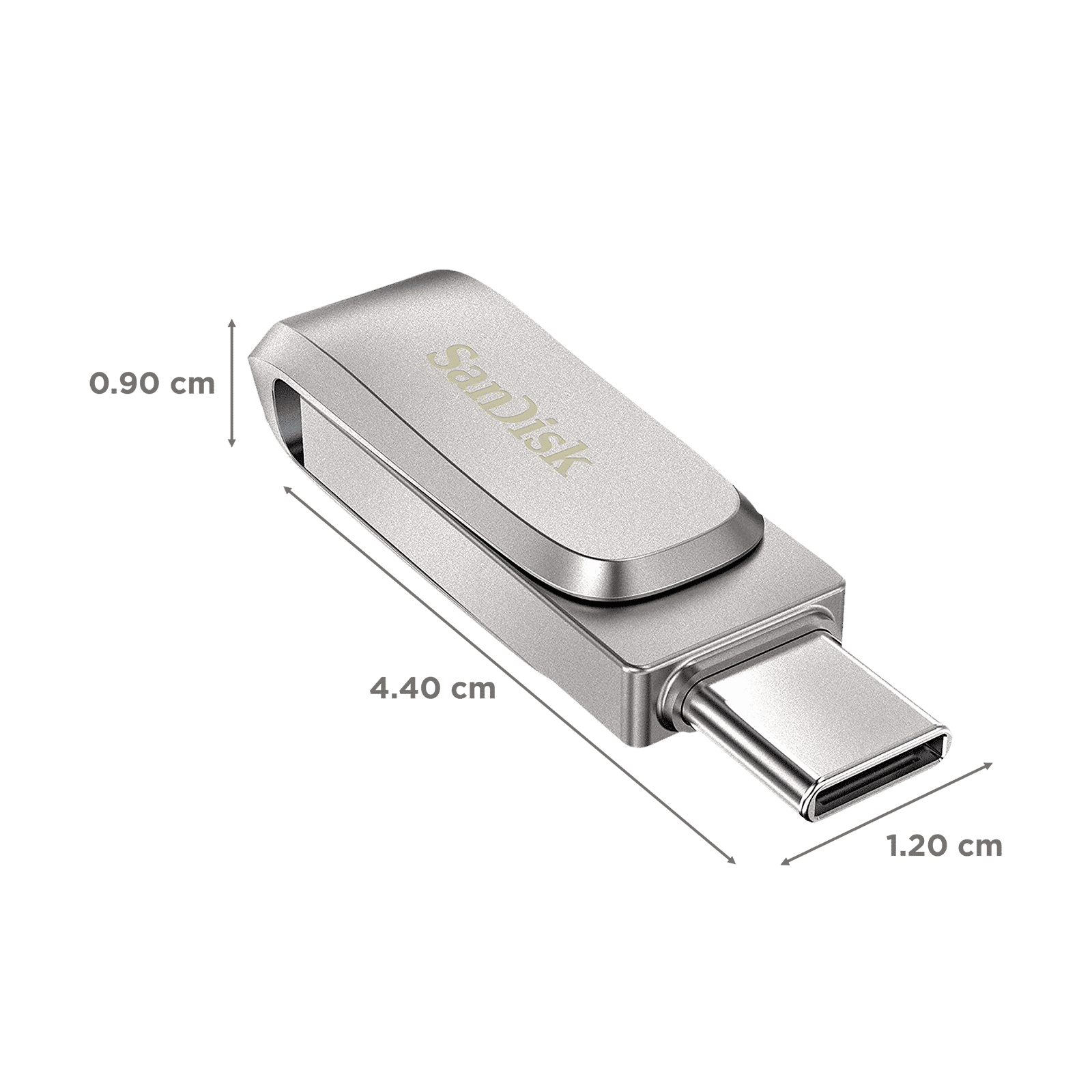 SanDisk Ultra Dual Drive Luxe 32GB USB Type A (3.2), USB Type C (3.2) OTG Pen Drive (Swivel Design to Protect Connectors, Silver) SanDisk Ultra Dual Drive Luxe 32GB USB Type A (3.2), USB Type C (3.2) OTG Pen Drive (Swivel Design to Protect Connectors, Silver)_2