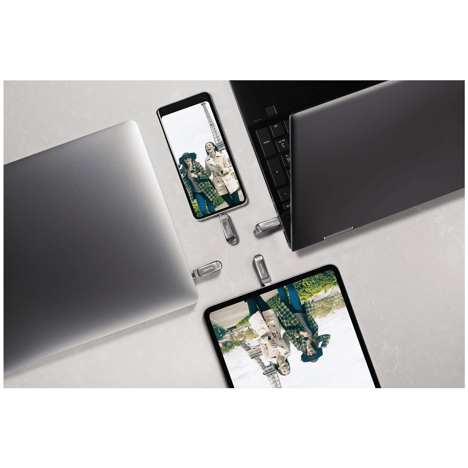 SanDisk Ultra Dual Drive Luxe 64GB USB Type A (3.2), USB Type C (3.2) OTG Pen Drive (Swivel Design to Protect Connectors, Silver) SanDisk Ultra Dual Drive Luxe 64GB USB Type A (3.2), USB Type C (3.2) OTG Pen Drive (Swivel Design to Protect Connectors, Silver)_10