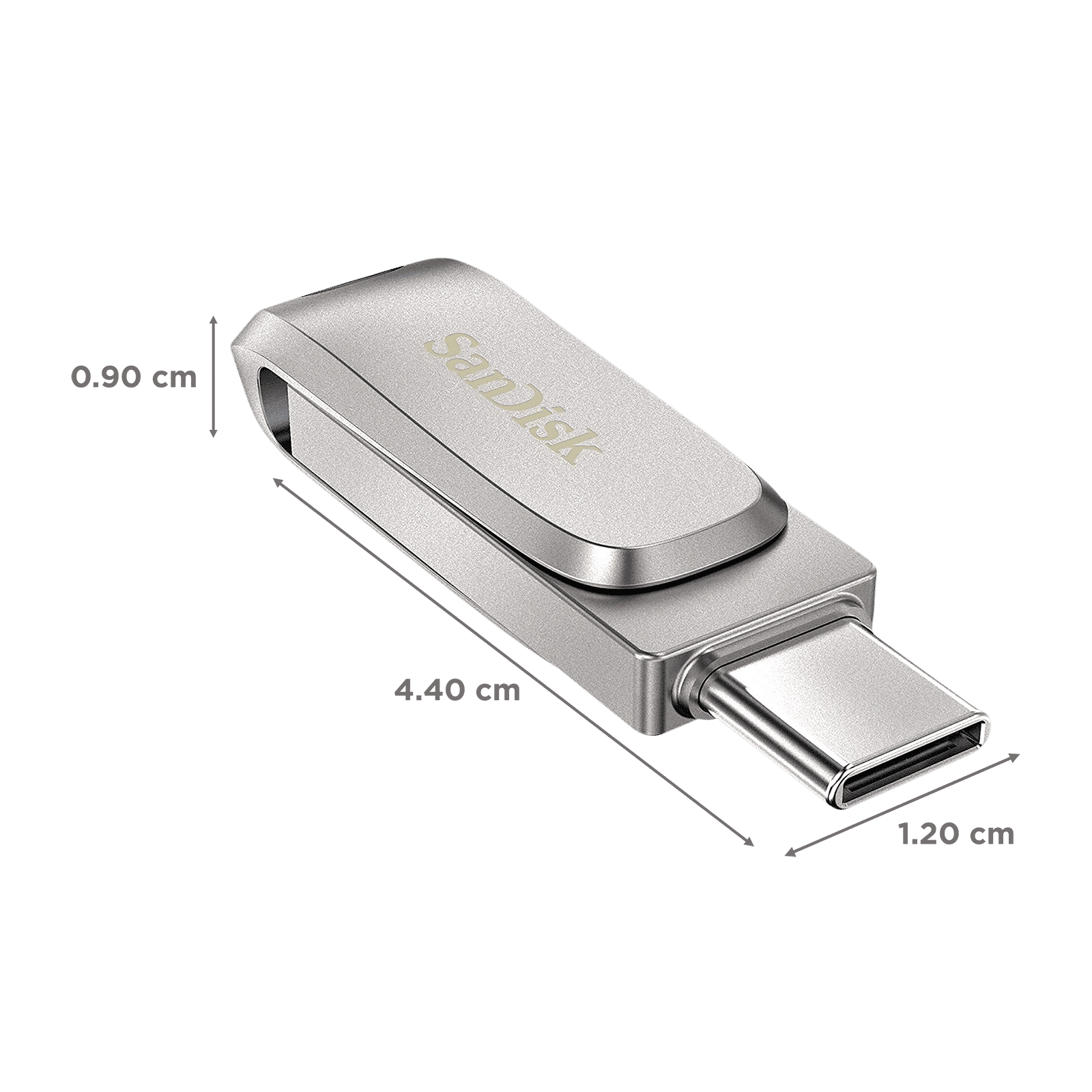 SanDisk Ultra Dual Drive Luxe 64GB USB Type A (3.2), USB Type C (3.2) OTG Pen Drive (Swivel Design to Protect Connectors, Silver) SanDisk Ultra Dual Drive Luxe 64GB USB Type A (3.2), USB Type C (3.2) OTG Pen Drive (Swivel Design to Protect Connectors, Silver)_2