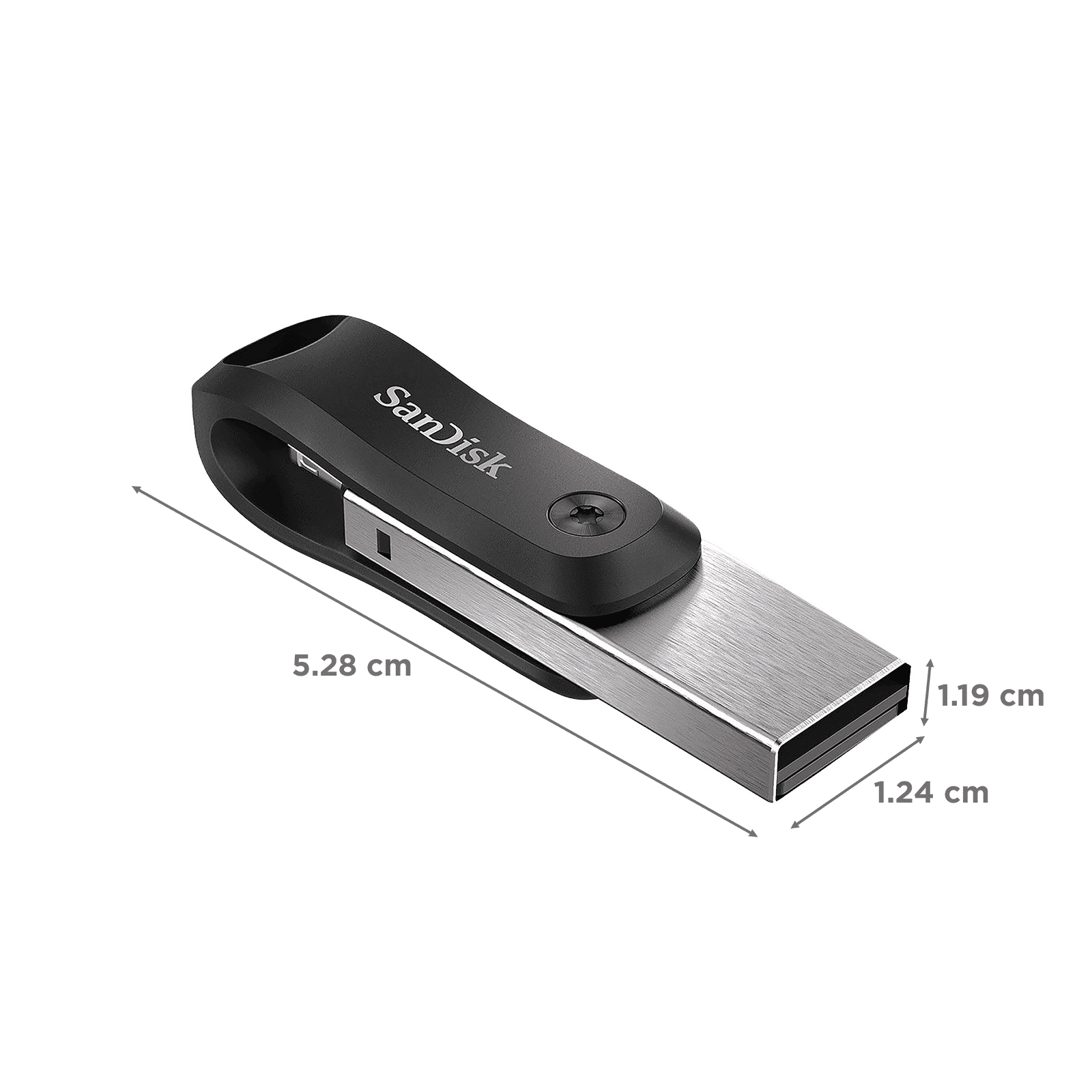 SanDisk iXpand 64GB USB Type A (3.0) Pen Drive (Dual-Purpose Swivel with Keyring Hole, Black)_2