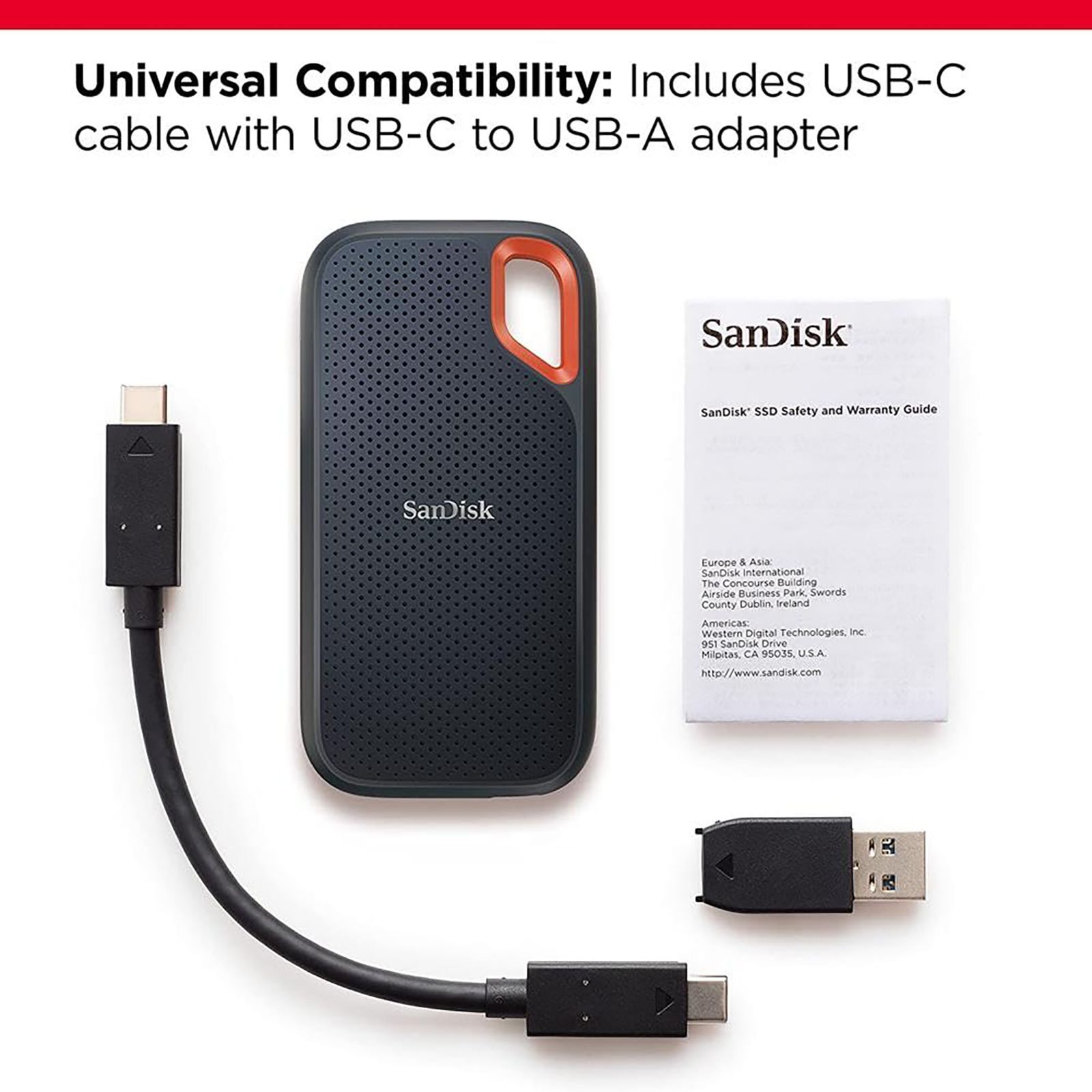 SanDisk Extreme 500GB USB Type-C (3.2) Portable Solid State Drive (IP65 Water and Dust Resistance, Black) SanDisk Extreme 500GB USB Type-C (3.2) Portable Solid State Drive (IP65 Water and Dust Resistance, Black)_9