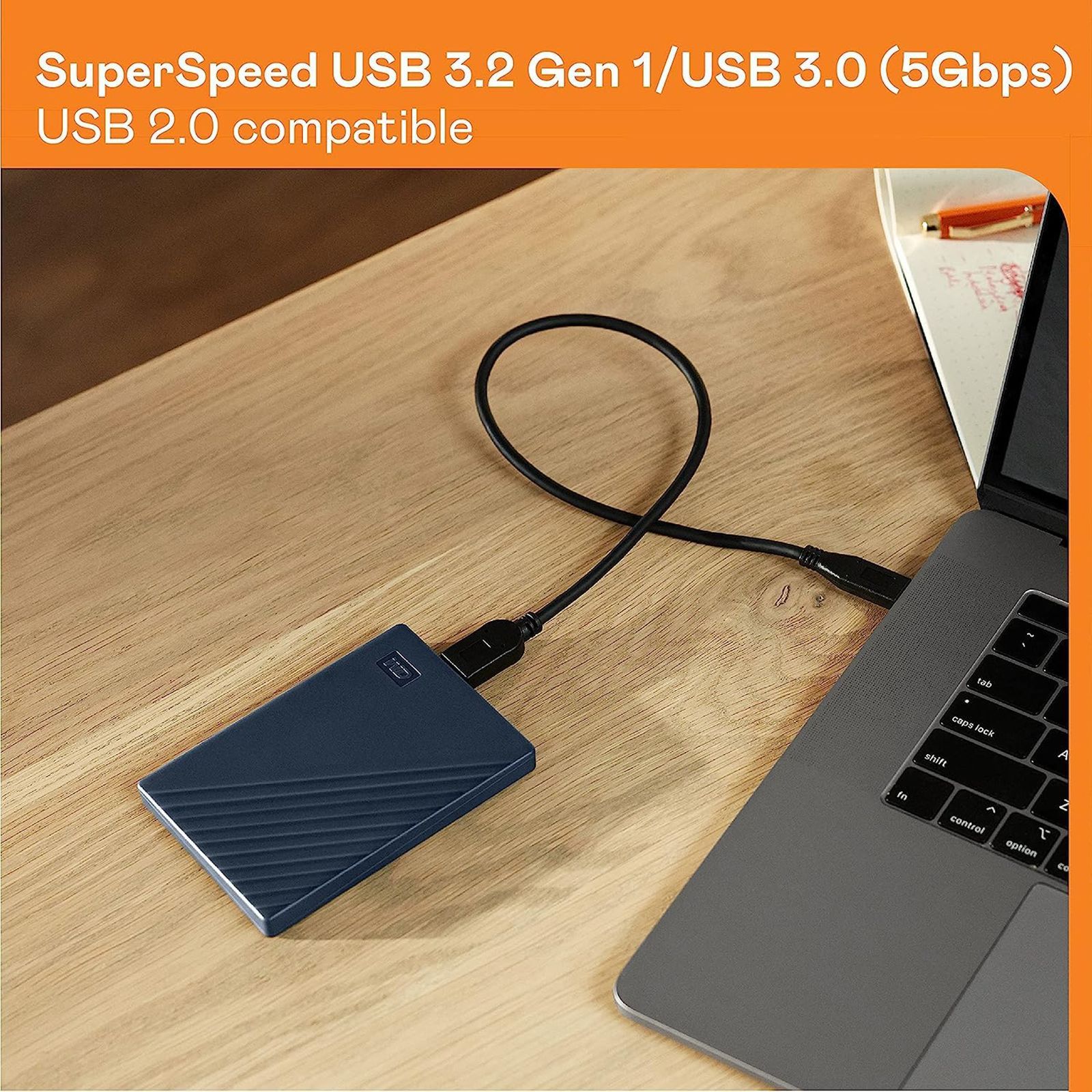 Western Digital My Passport for Mac 4TB USB (3.0) Portable Hard Disk Drive (Password Protection, Blue)_4