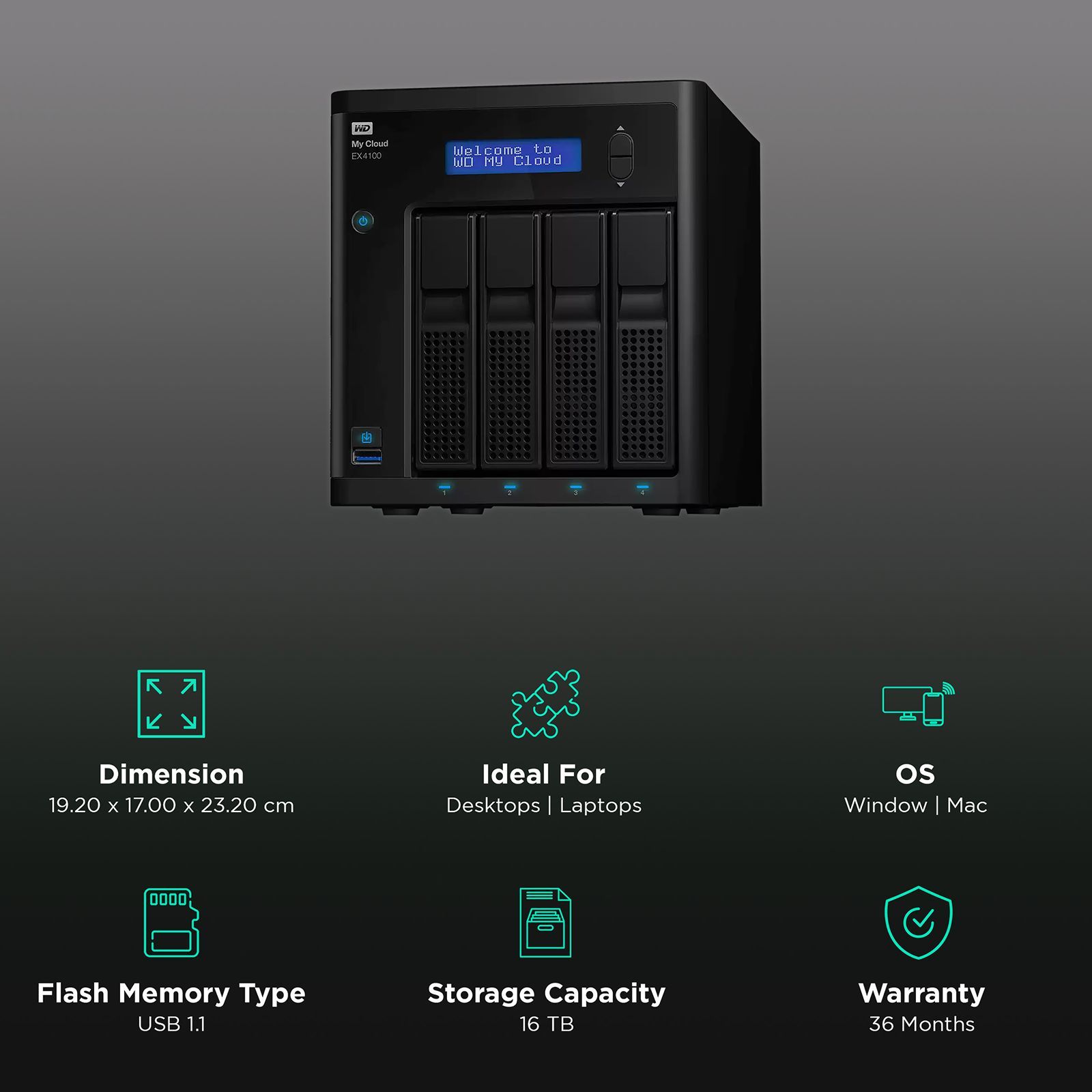 Western Digital My Cloud Expert Series EX2 Ultra 8 TB USB 3.0 Network Attached Storage (Multiple RAID Options, BVBZ0080JCH-BESN, Black)_3