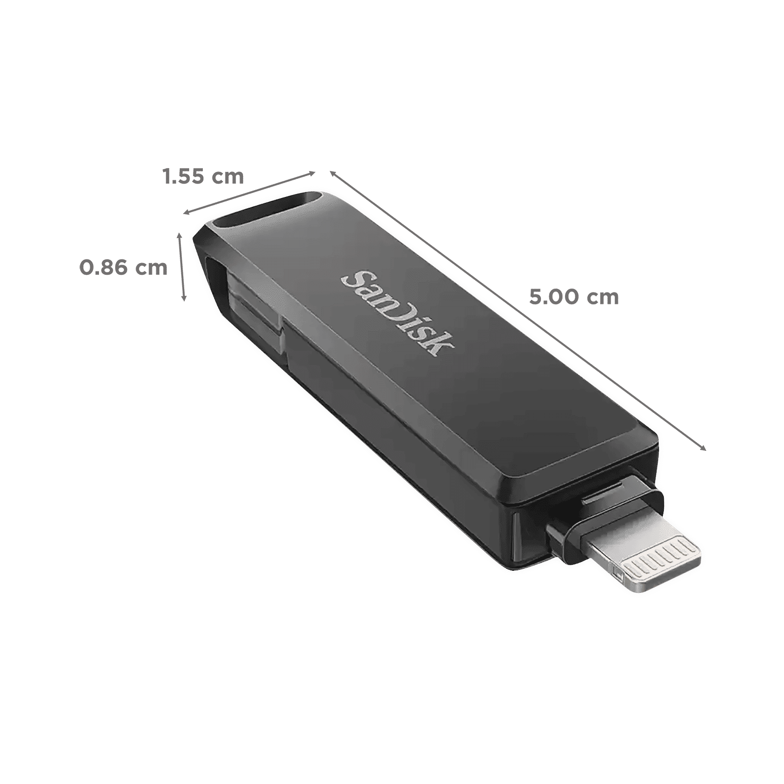 SanDisk iXpand Luxe 128GB Lightning + USB 3.1 (Type-C) Flash Drive (Password Protection, Black)_2