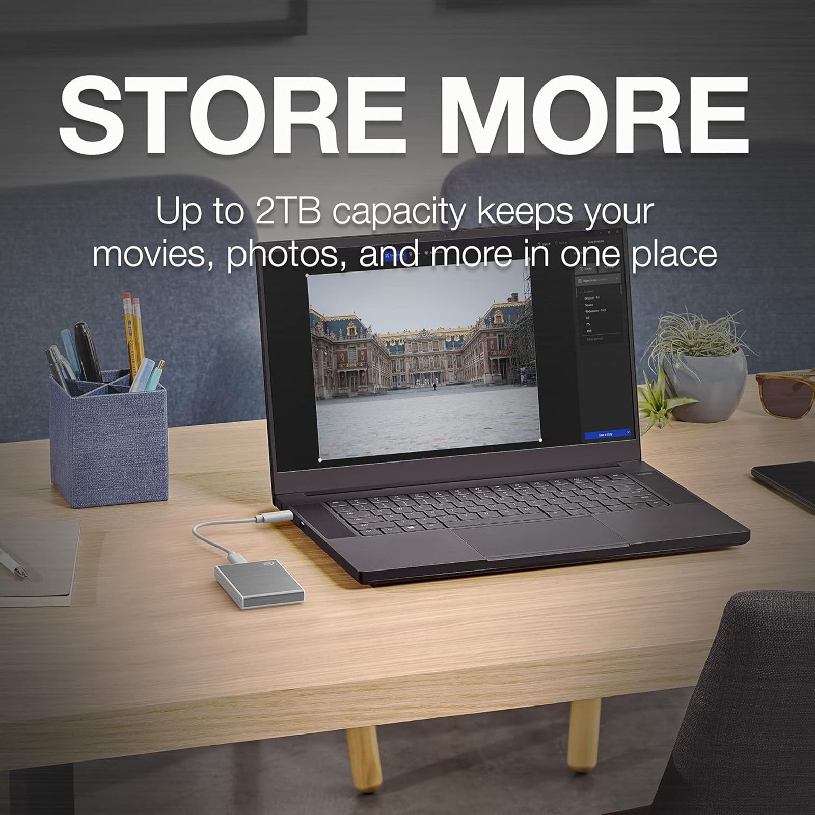 SEAGATE One Touch 1TB USB Type-C 3.0 Solid State Drive (Multi-Device Compatibility, STKG1000401, Silver)_9