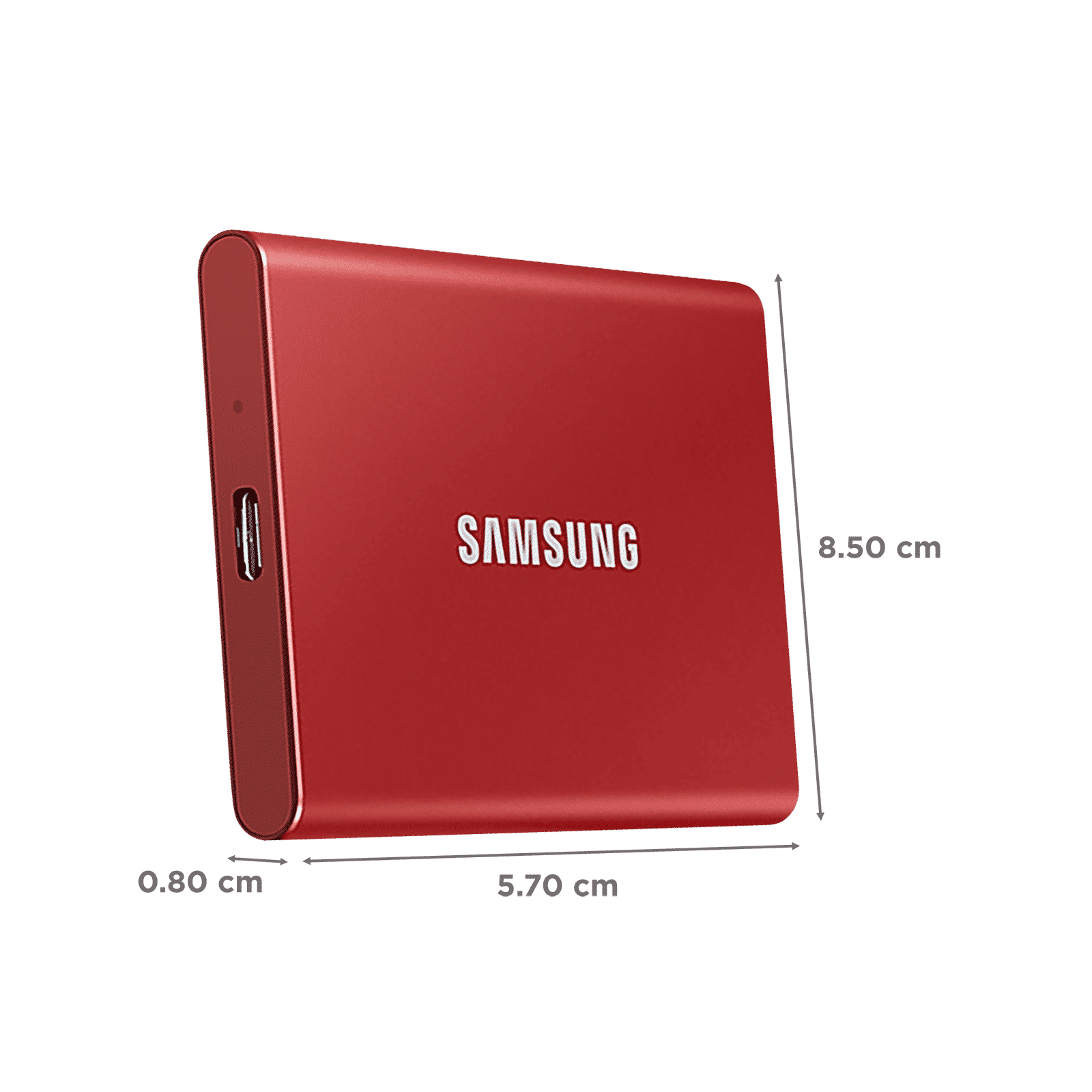 SAMSUNG T7 500GB USB 3.2 SolidÂ StateÂ Drive (UASP Mode, MU-PC500R/WW, Metallic Red)_2