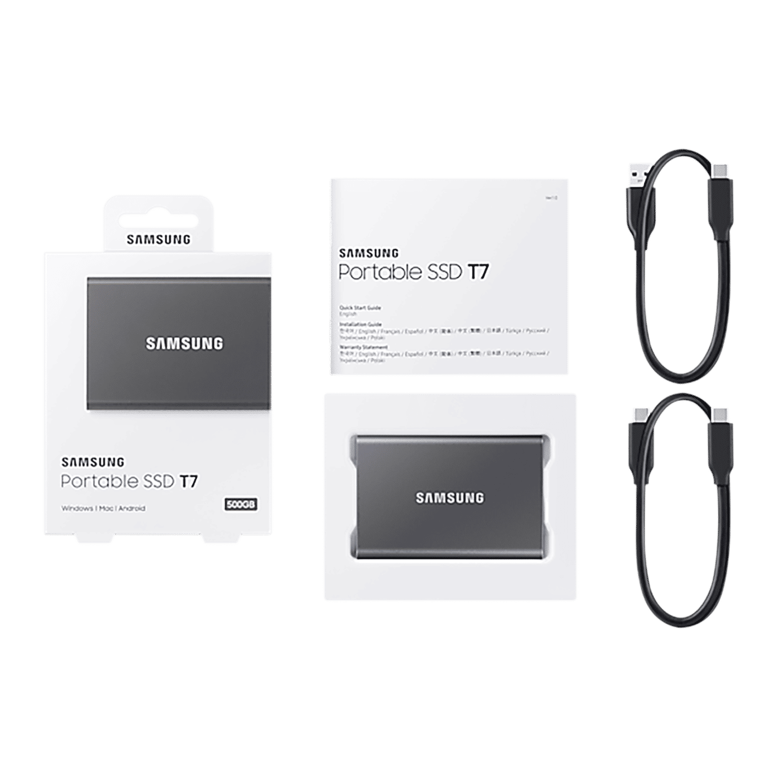 SAMSUNG T7 500GB USB 3.2 SolidÂ StateÂ Drive (UASP Mode, MU-PC500T/WW, Titan Grey)_7