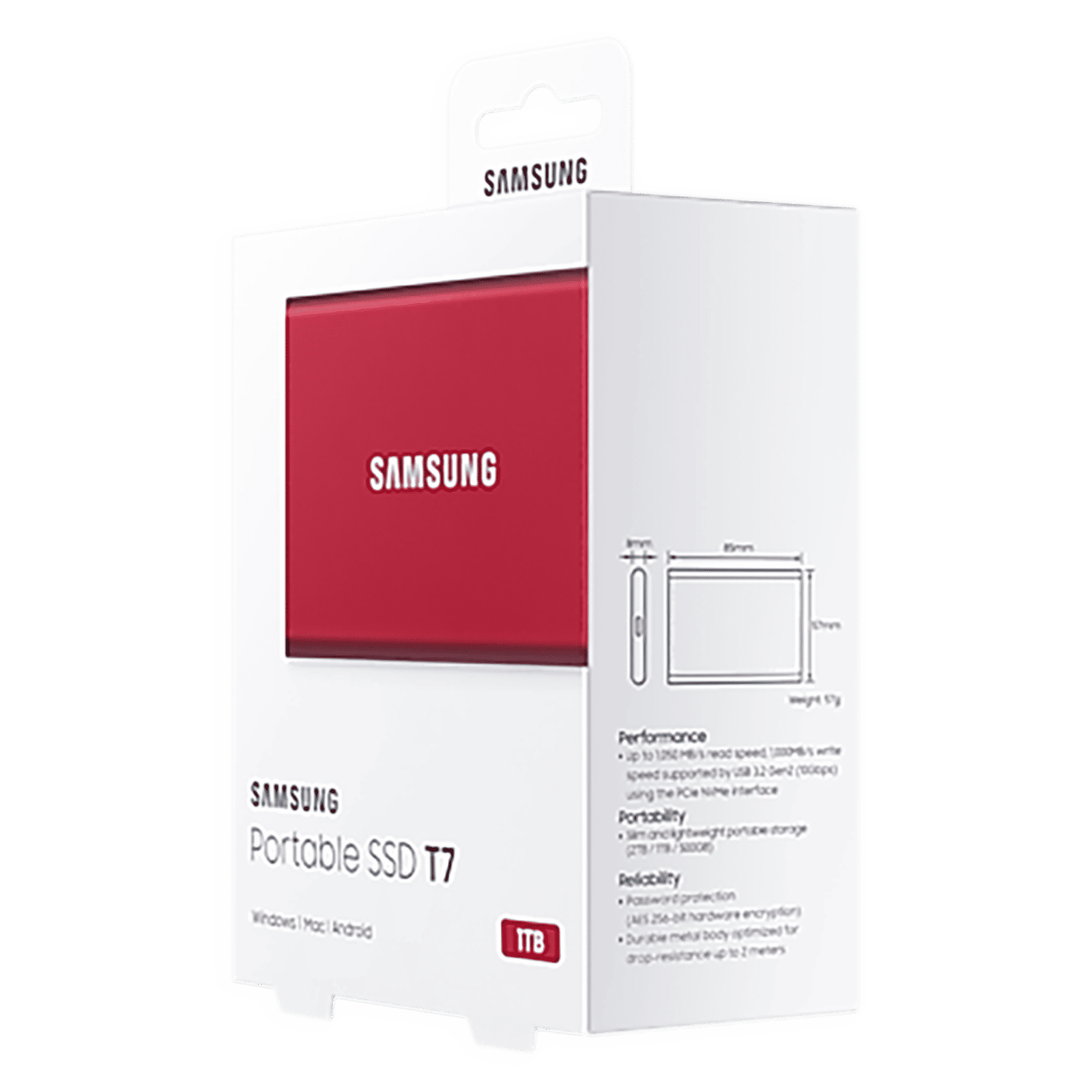 SAMSUNG T7 1 TB USB 3.2 Solid State Drive (UASP Mode, MU-PC1T0R/WW, Metallic Red)_5