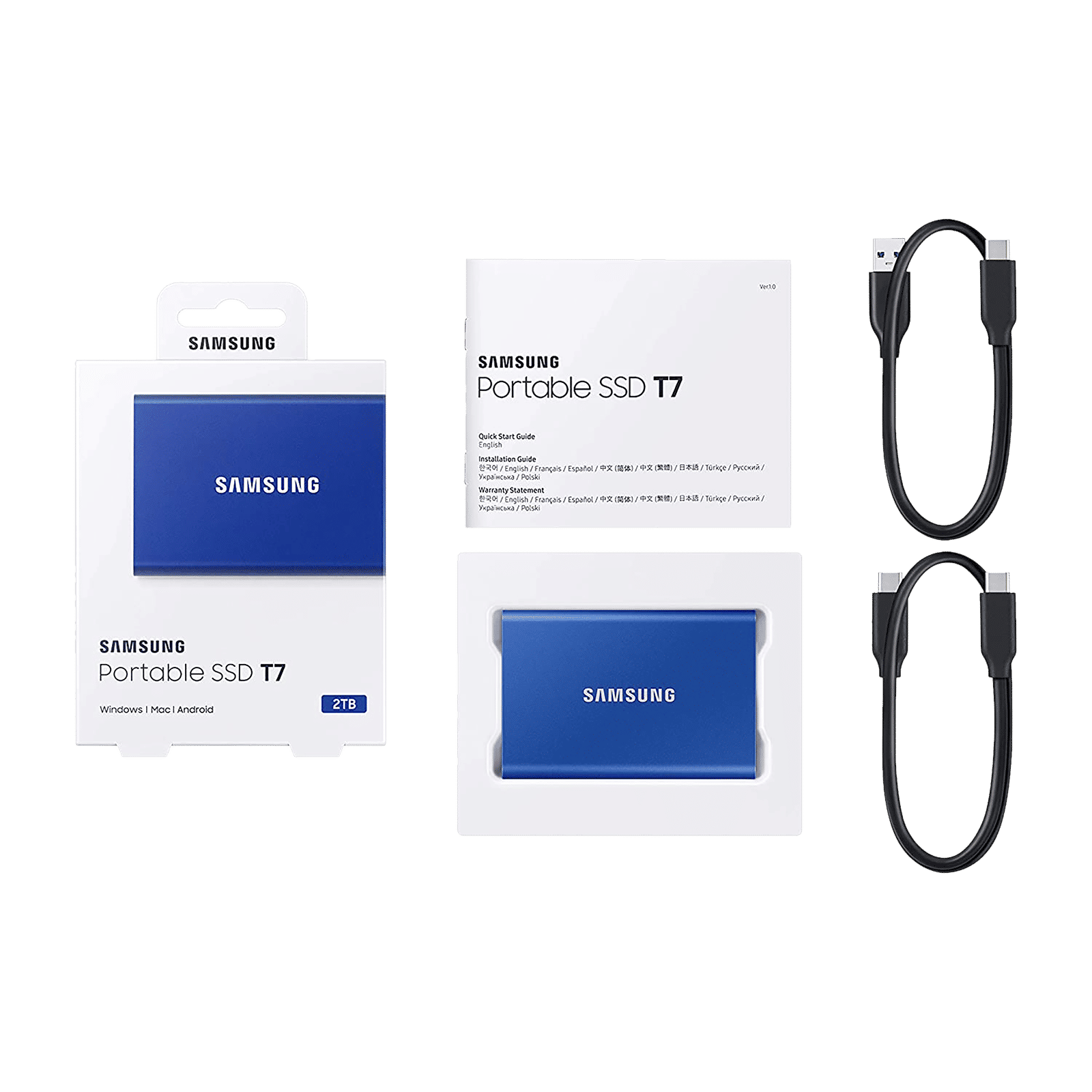 SAMSUNG T7 2TB USB 3.2 SolidÂ StateÂ Drive (UASP Mode, MU-PC2T0H/WW, Indigo Blue)_7